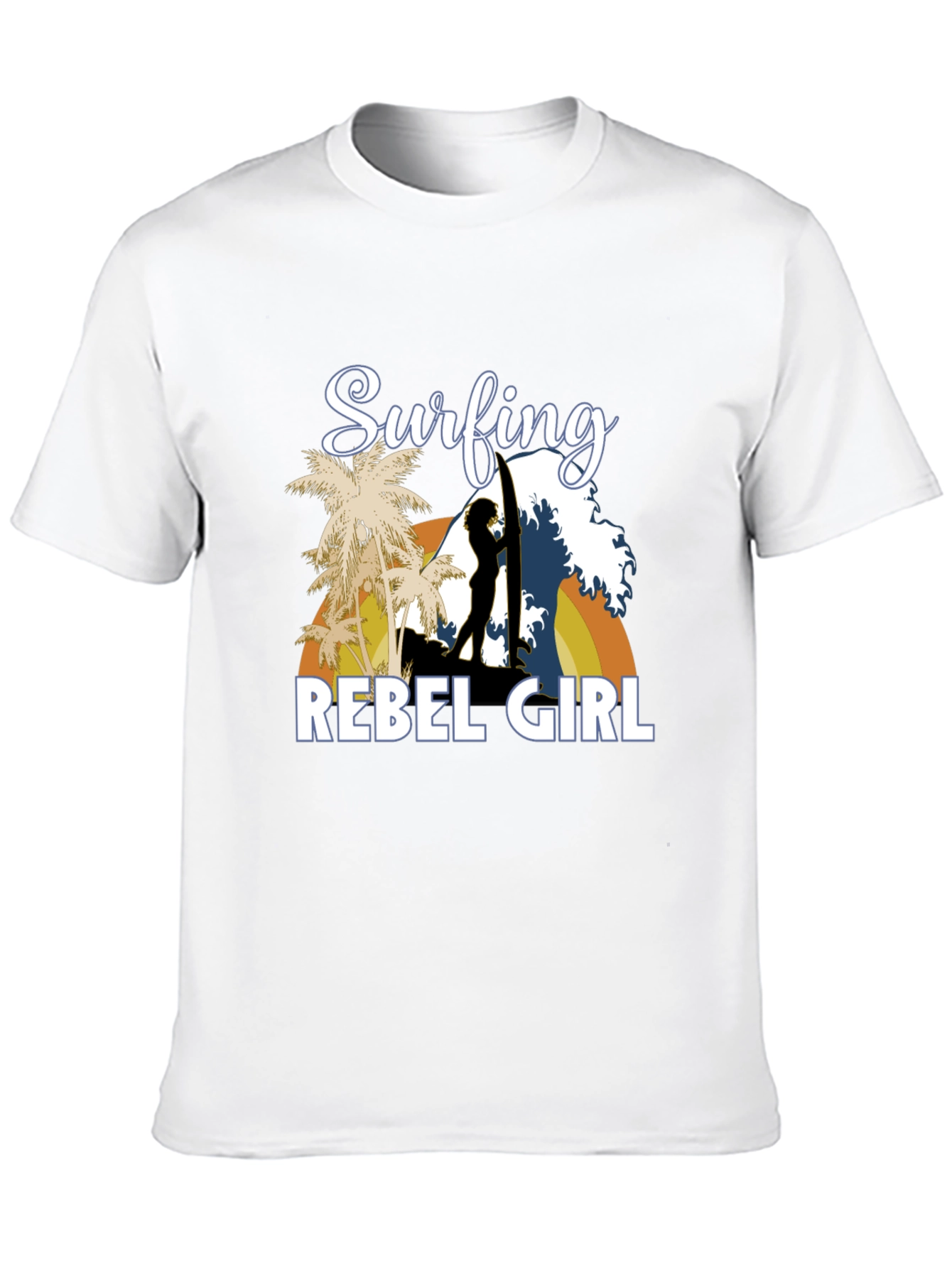 Surfing Rebel Girl Graphic T-Shirt