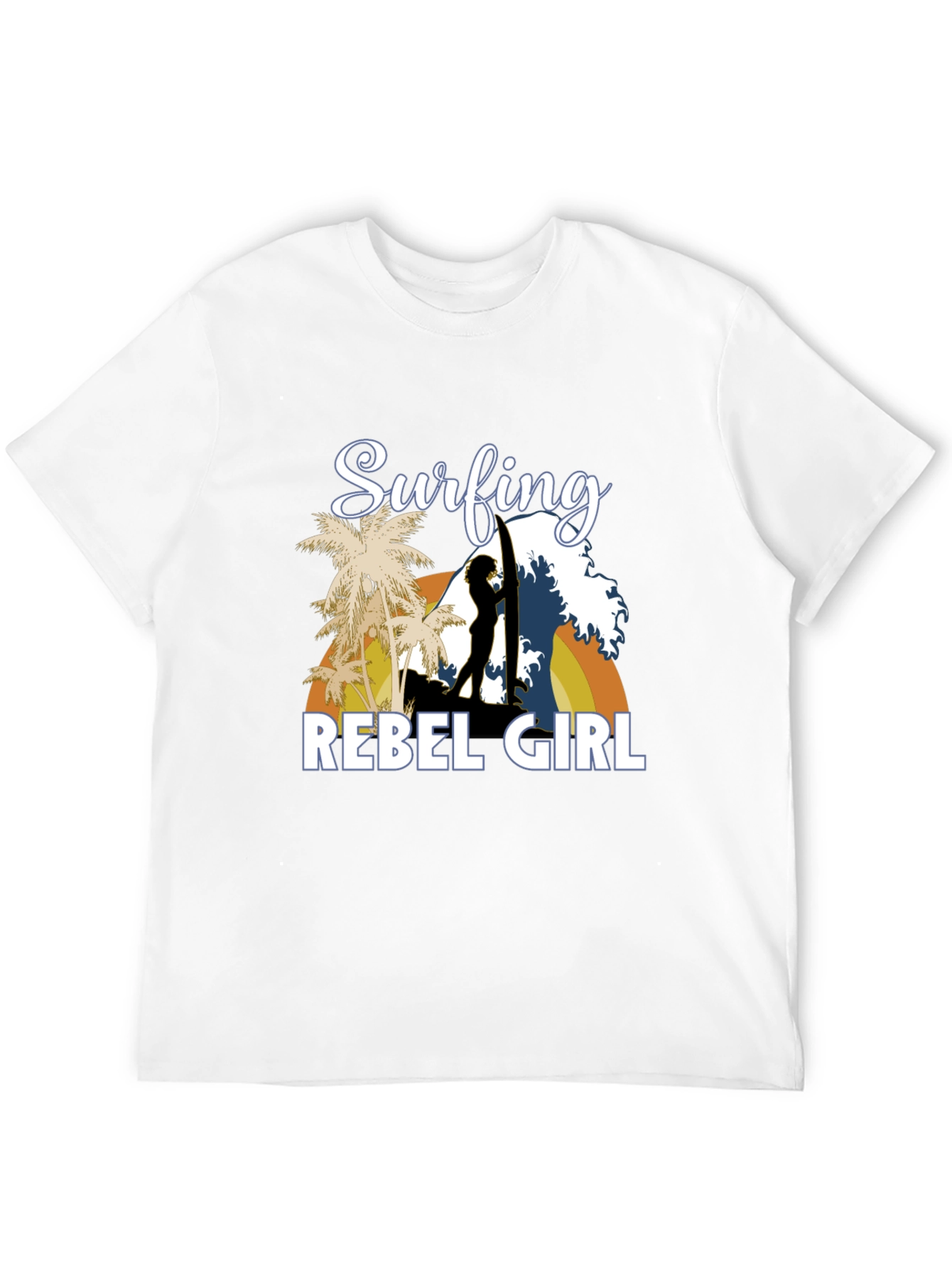 Surfing Rebel Girl Graphic T-Shirt