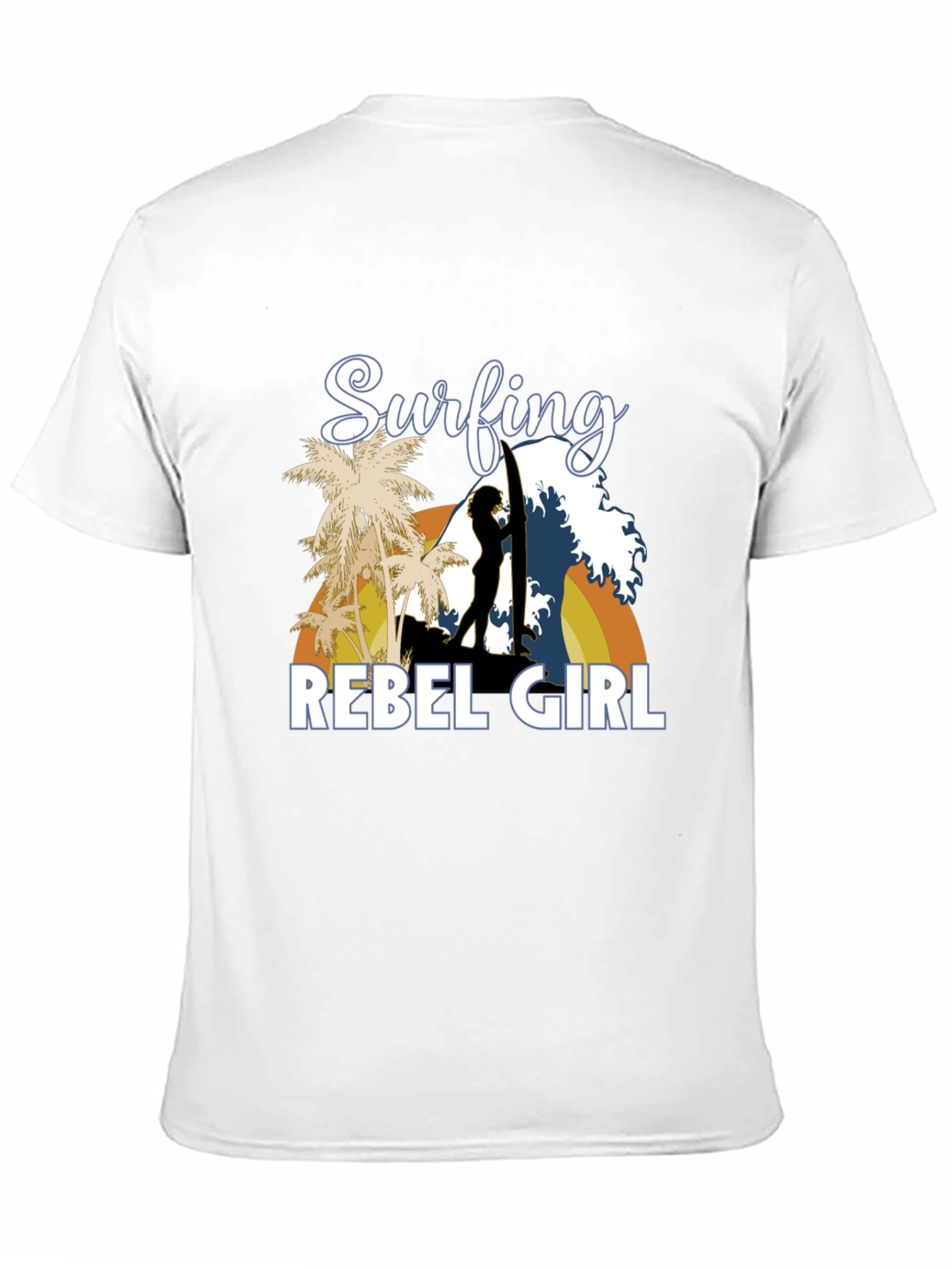 Surfing Rebel Girl Graphic T-Shirt