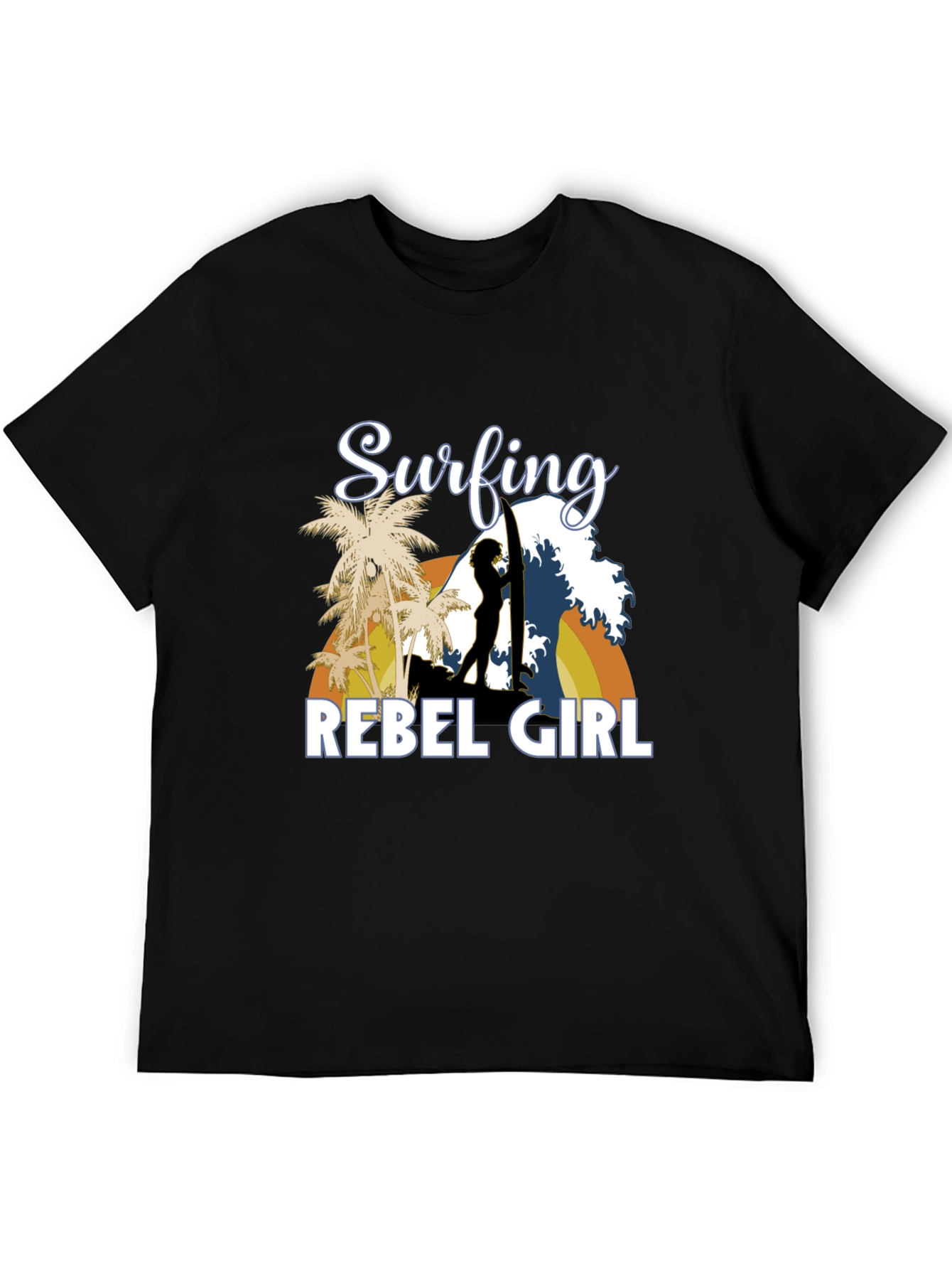Surfing Rebel Girl Graphic T-Shirt
