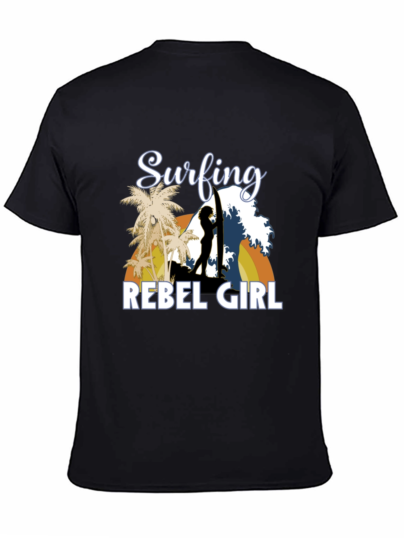 Surfing Rebel Girl Graphic T-Shirt