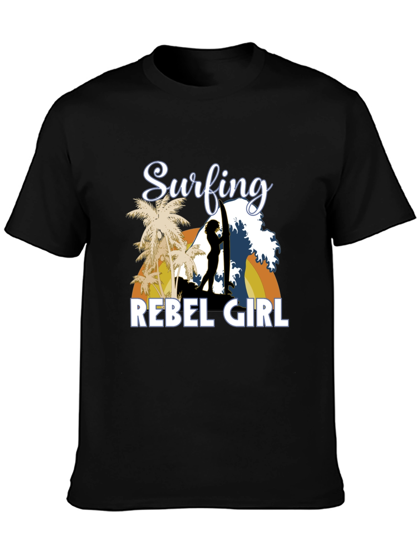 Surfing Rebel Girl Graphic T-Shirt