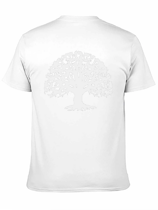 White Tree Graphic Black T-Shirt