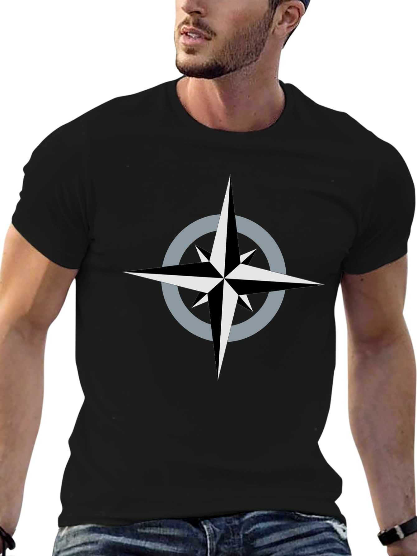 Compass Star Black T-Shirt