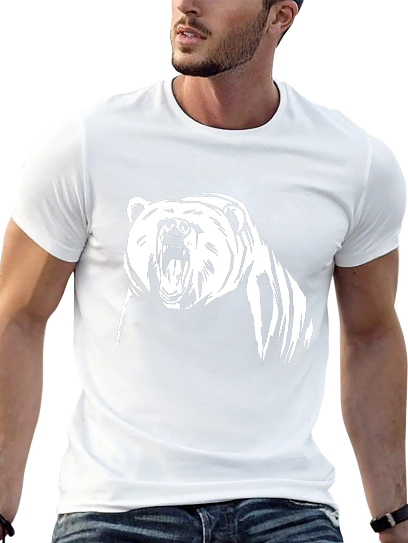 Roaring Bear Graphic Tee - Black