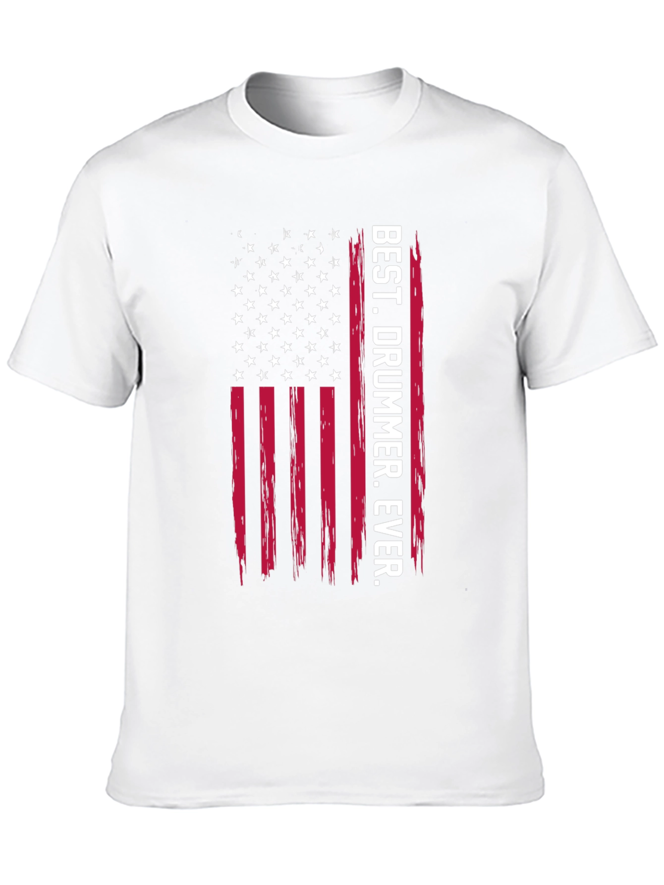 Best Drummer Ever Graphic Tee - USA Flag Style