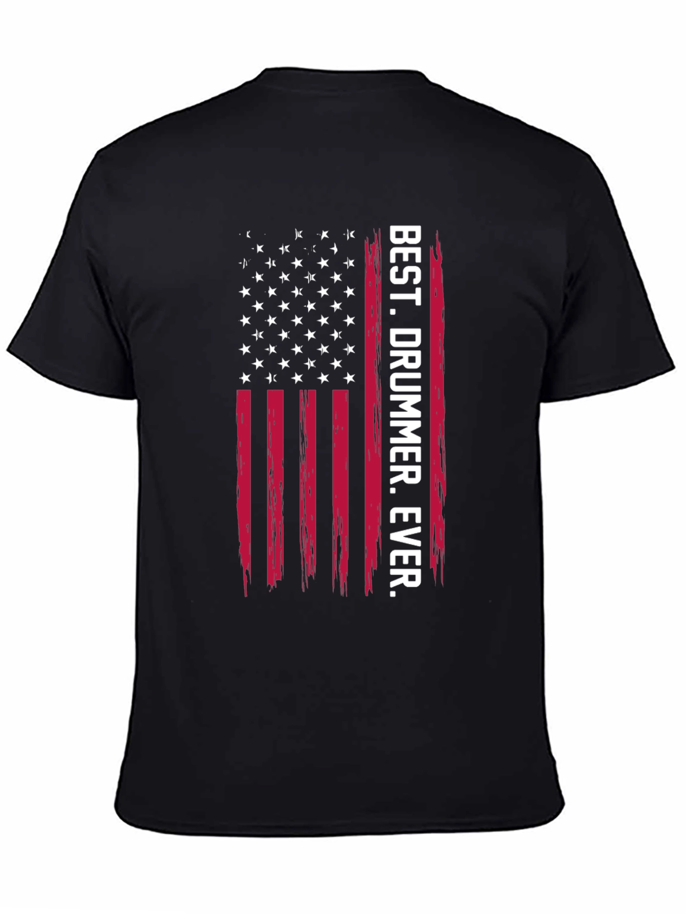 Best Drummer Ever Graphic Tee - USA Flag Style