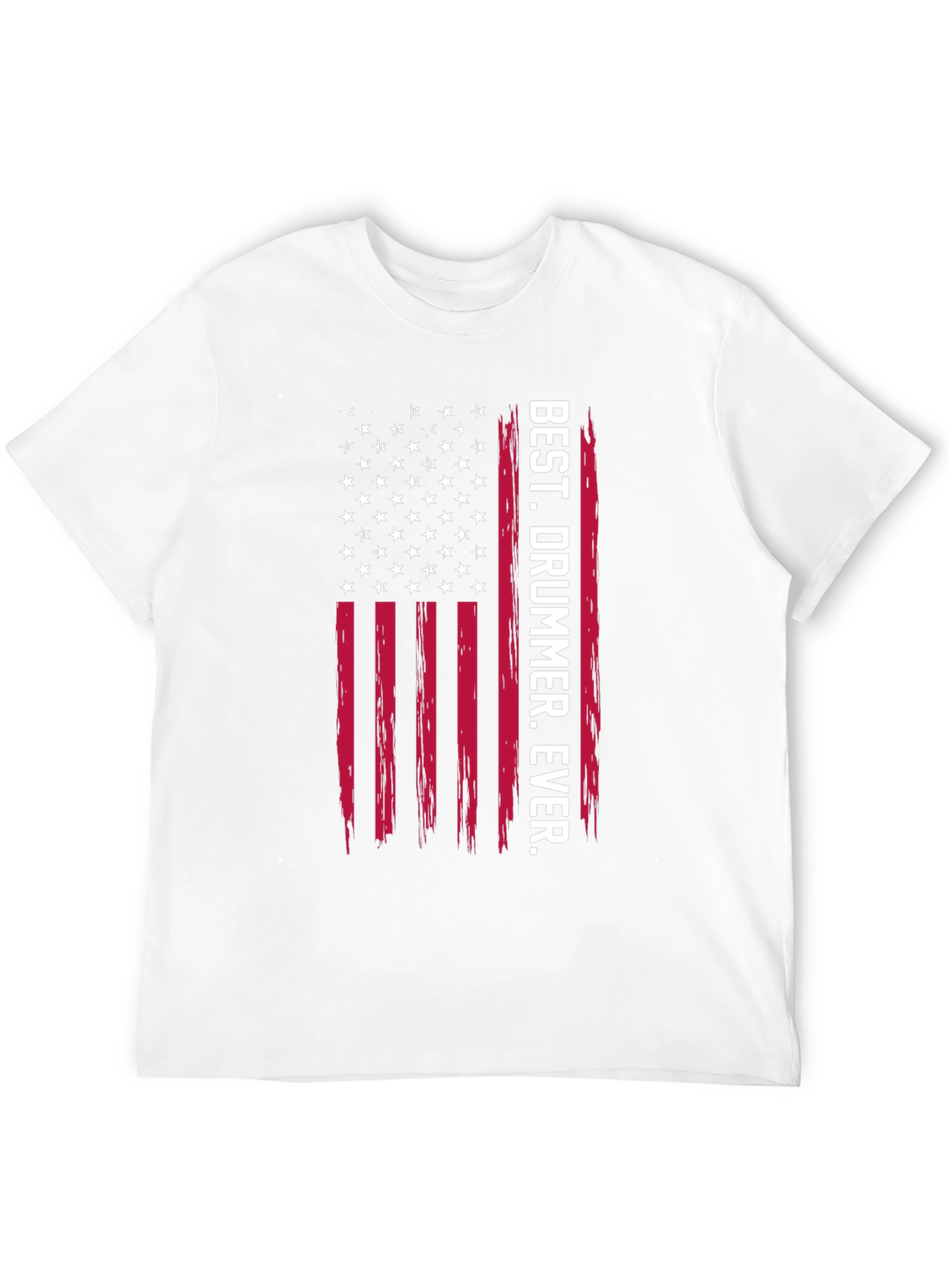 Best Drummer Ever Graphic Tee - USA Flag Style