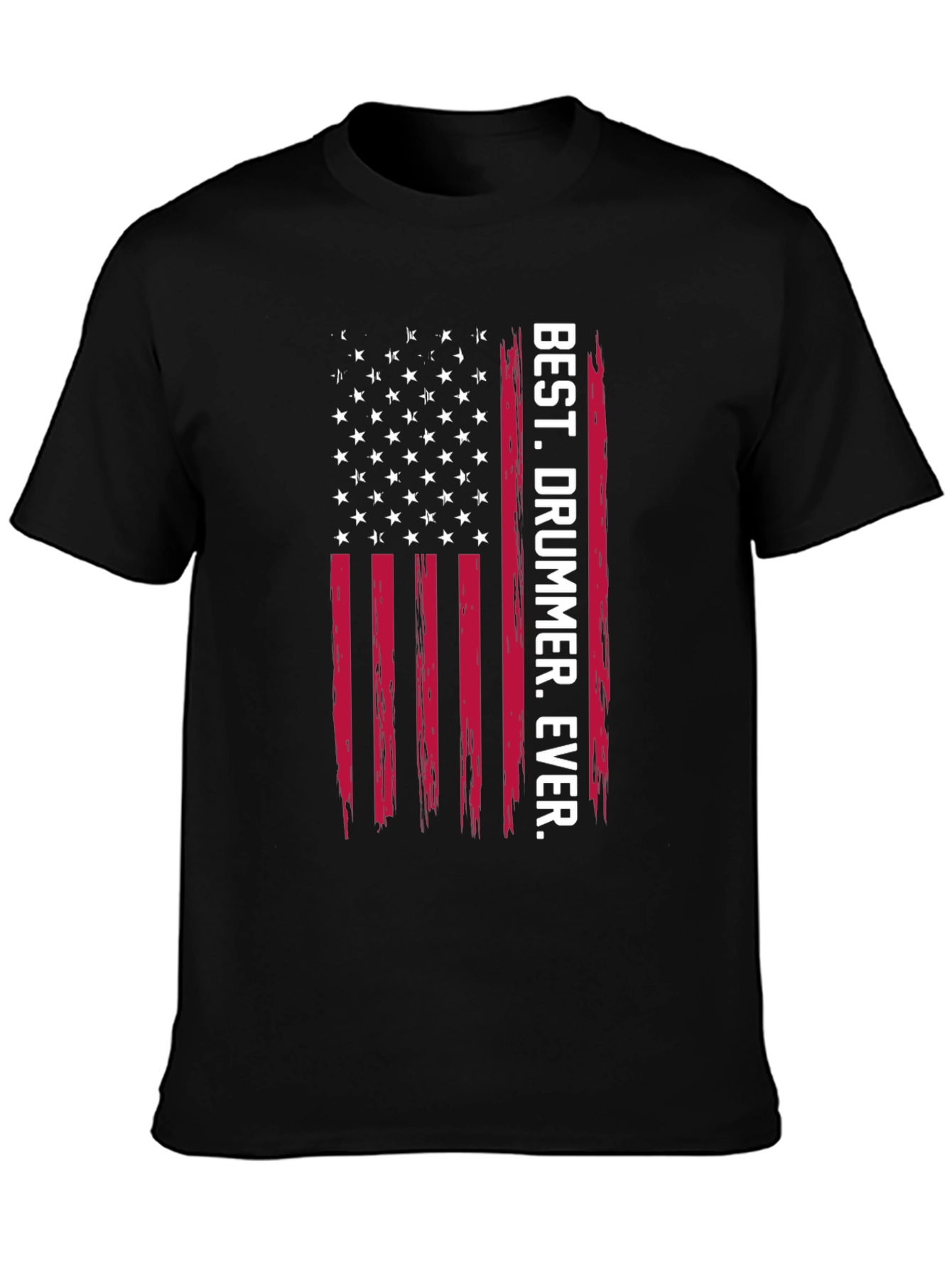 Best Drummer Ever Graphic Tee - USA Flag Style