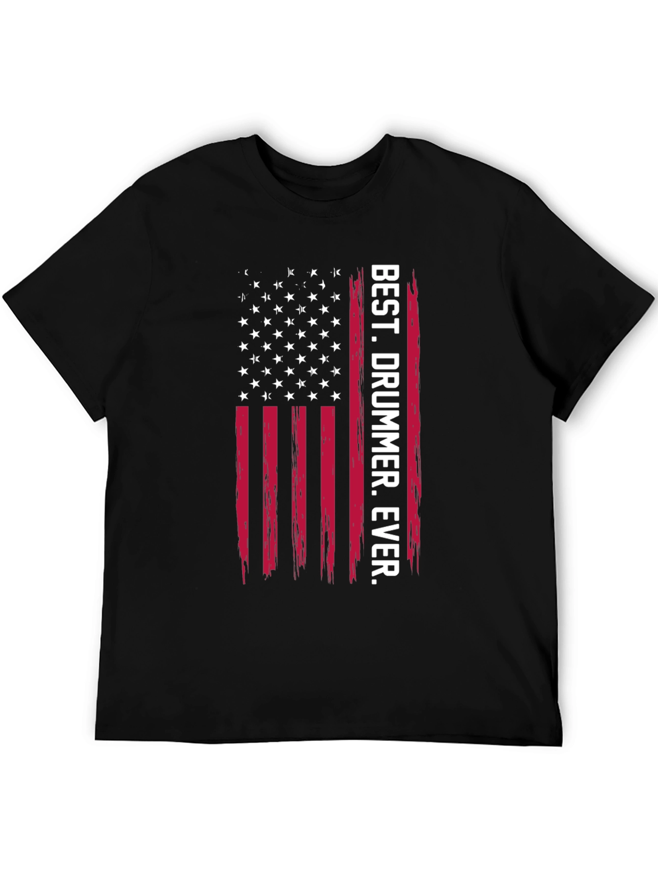 Best Drummer Ever Graphic Tee - USA Flag Style