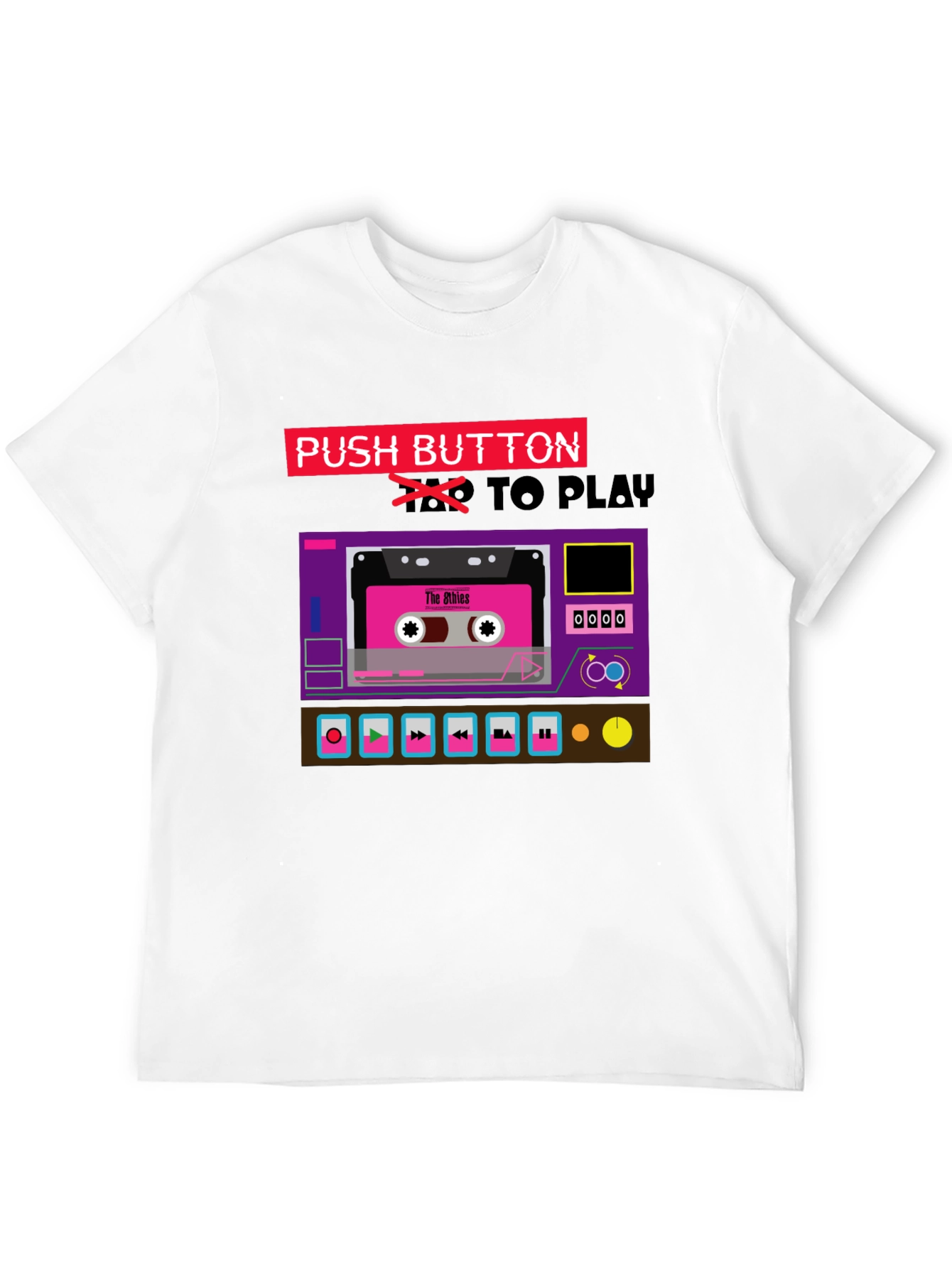 Retro Cassette Tape Player Graphic T-Shirt