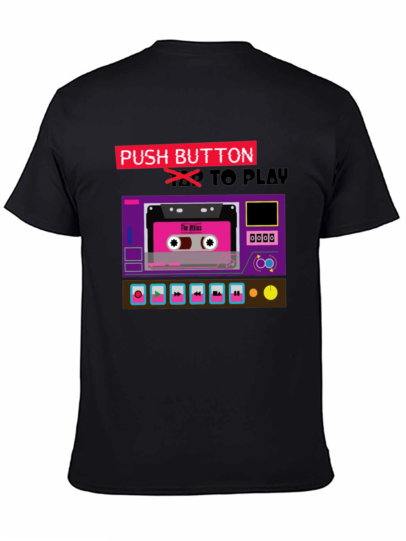 Retro Cassette Tape Player Graphic T-Shirt