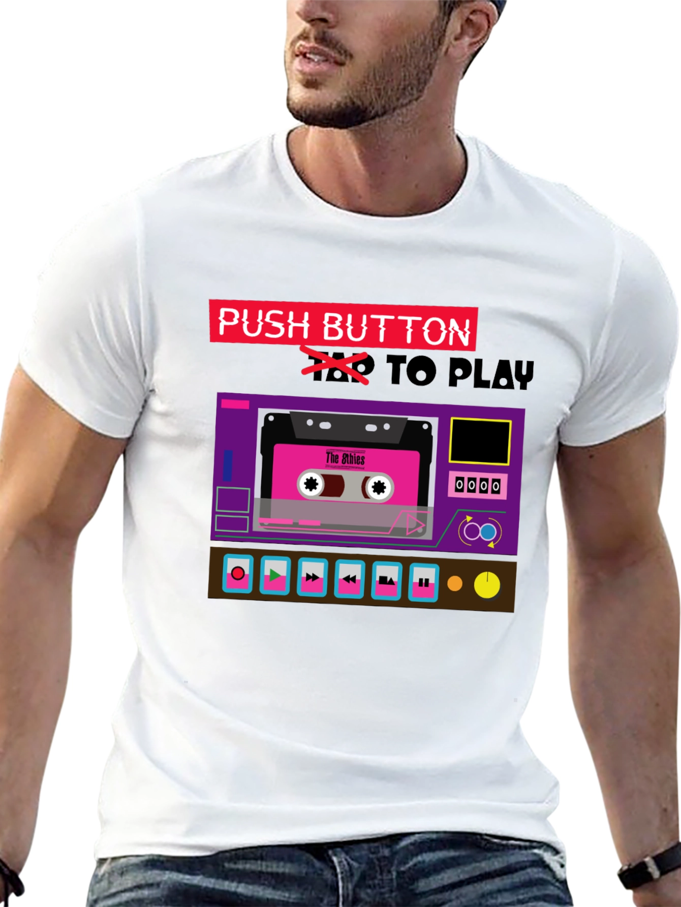 Retro Cassette Tape Player Graphic T-Shirt