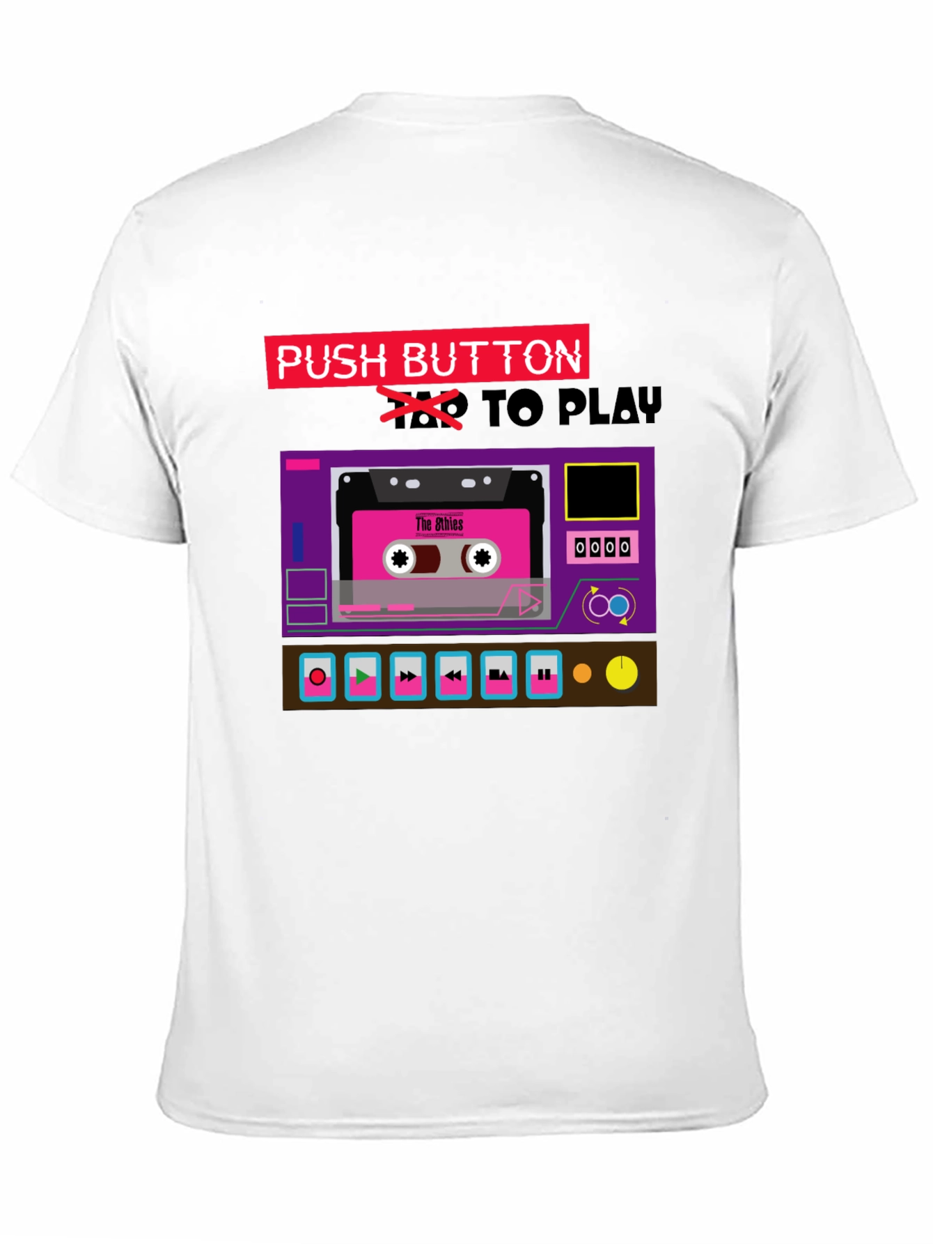 Retro Cassette Tape Player Graphic T-Shirt