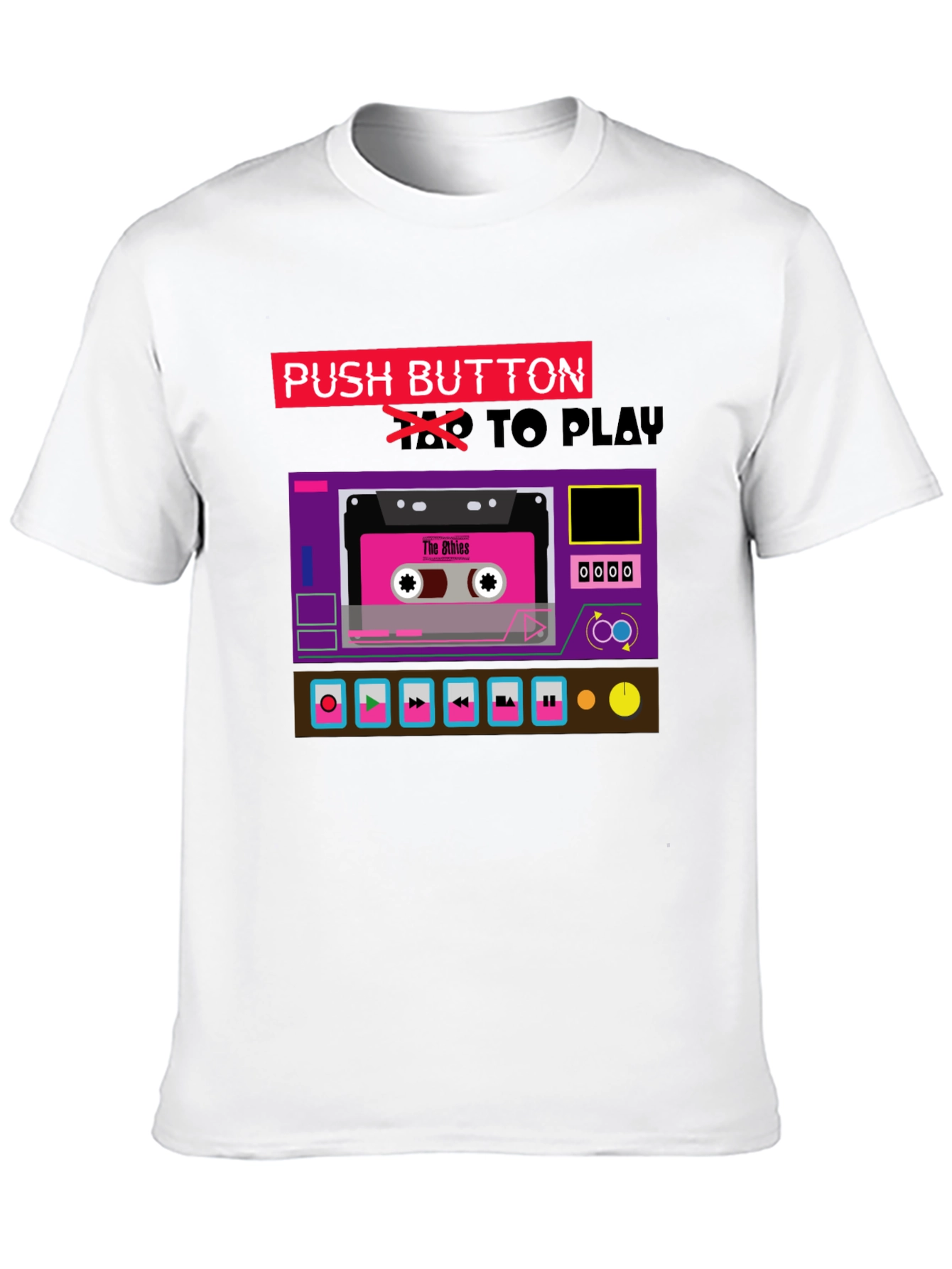 Retro Cassette Tape Player Graphic T-Shirt