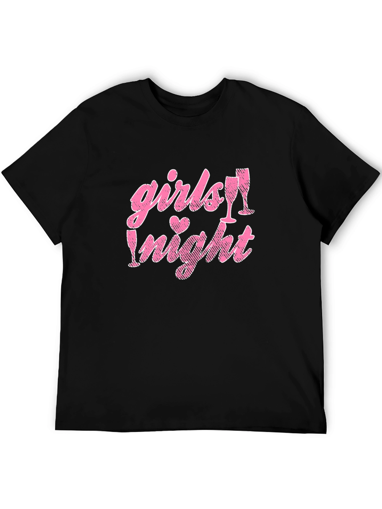 Girls Night Out Tee - Pink Graphic Design