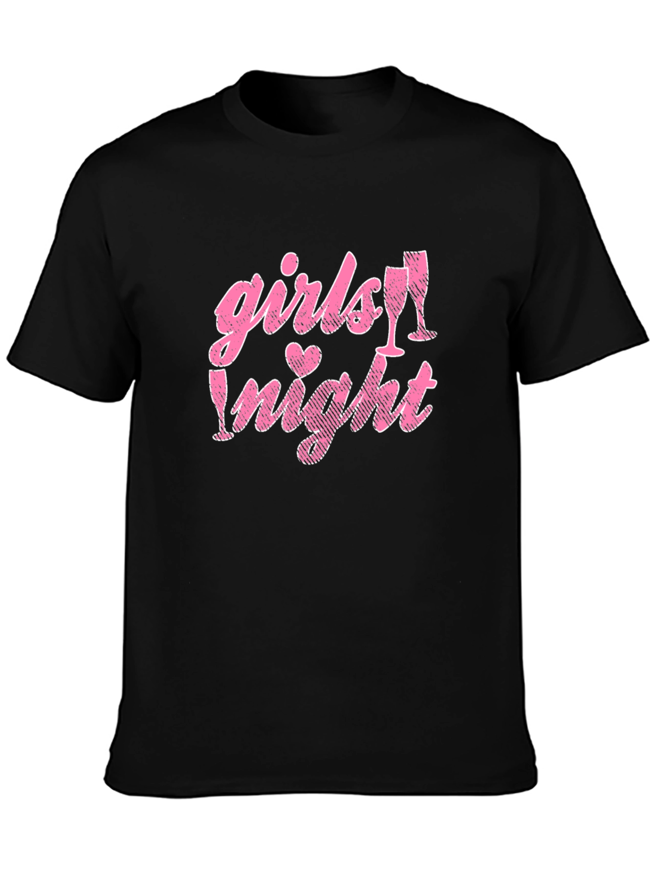 Girls Night Out Tee - Pink Graphic Design