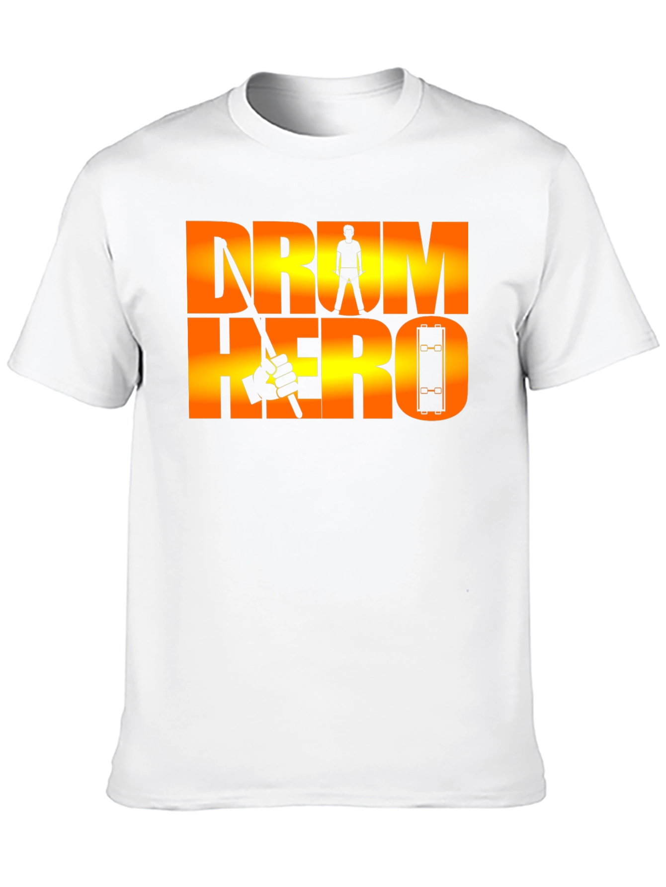 Drum Hero Graphic Tee - Black Cotton T-Shirt