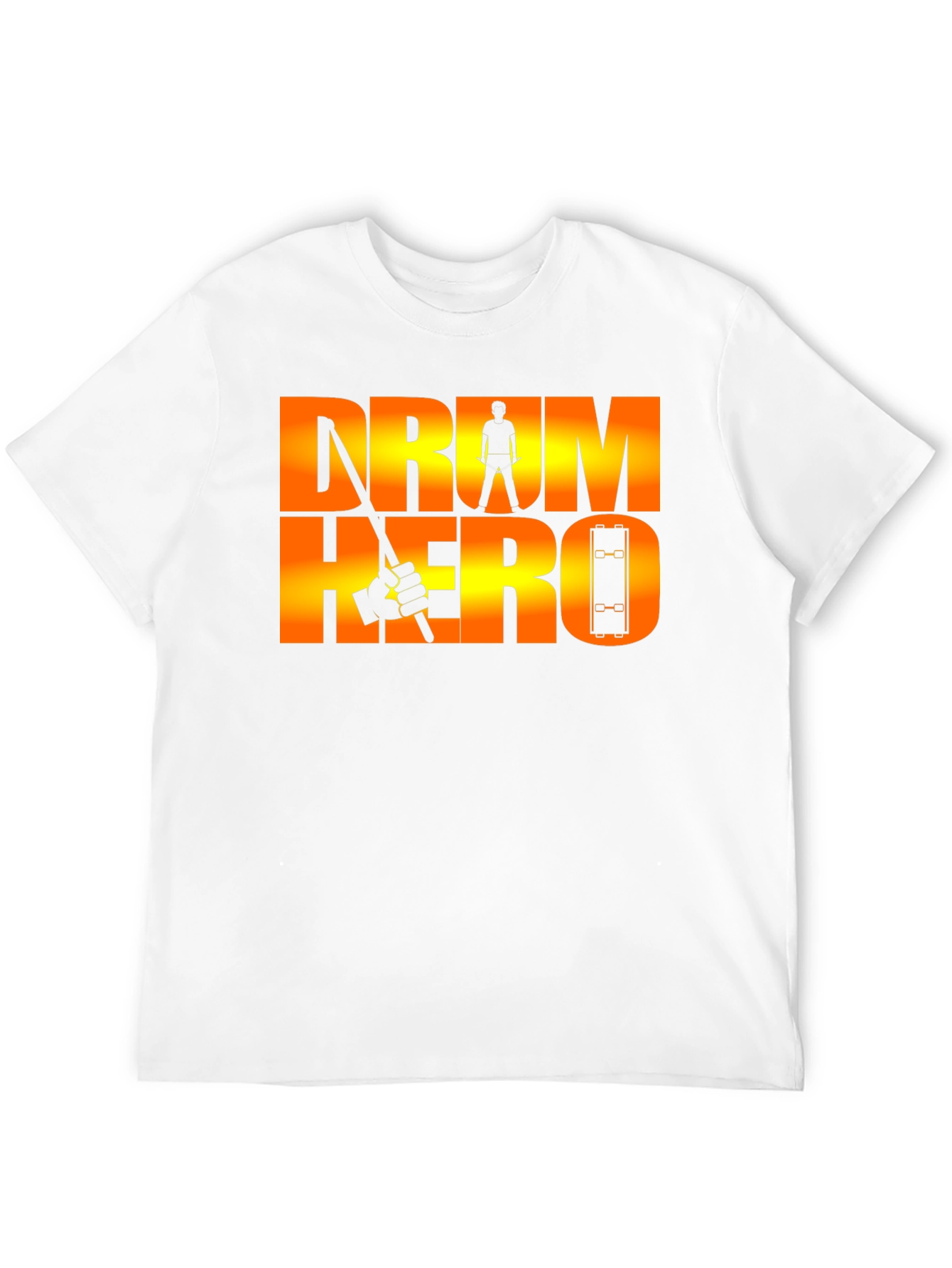 Drum Hero Graphic Tee - Black Cotton T-Shirt