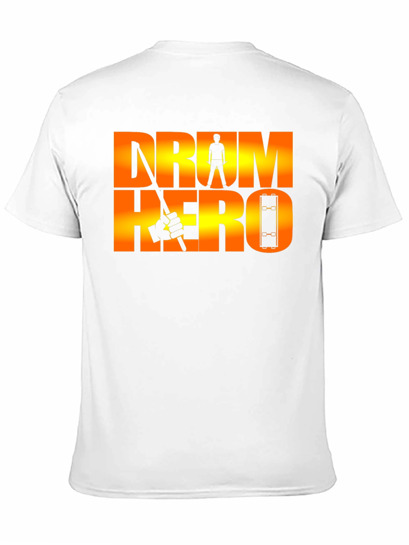 Drum Hero Graphic Tee - Black Cotton T-Shirt