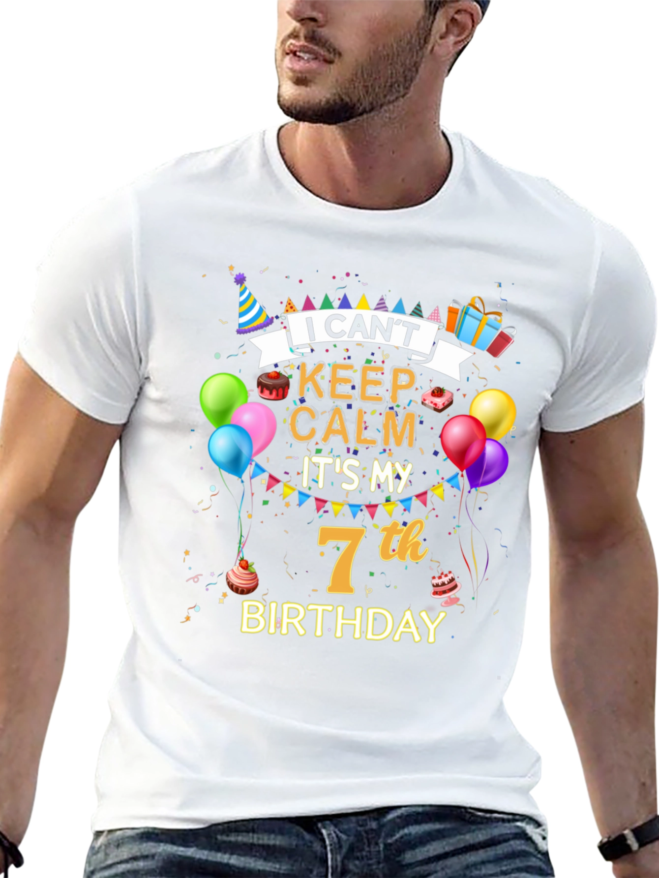 I Cant Keep Calm Its My 7th Birthday T-Shirt