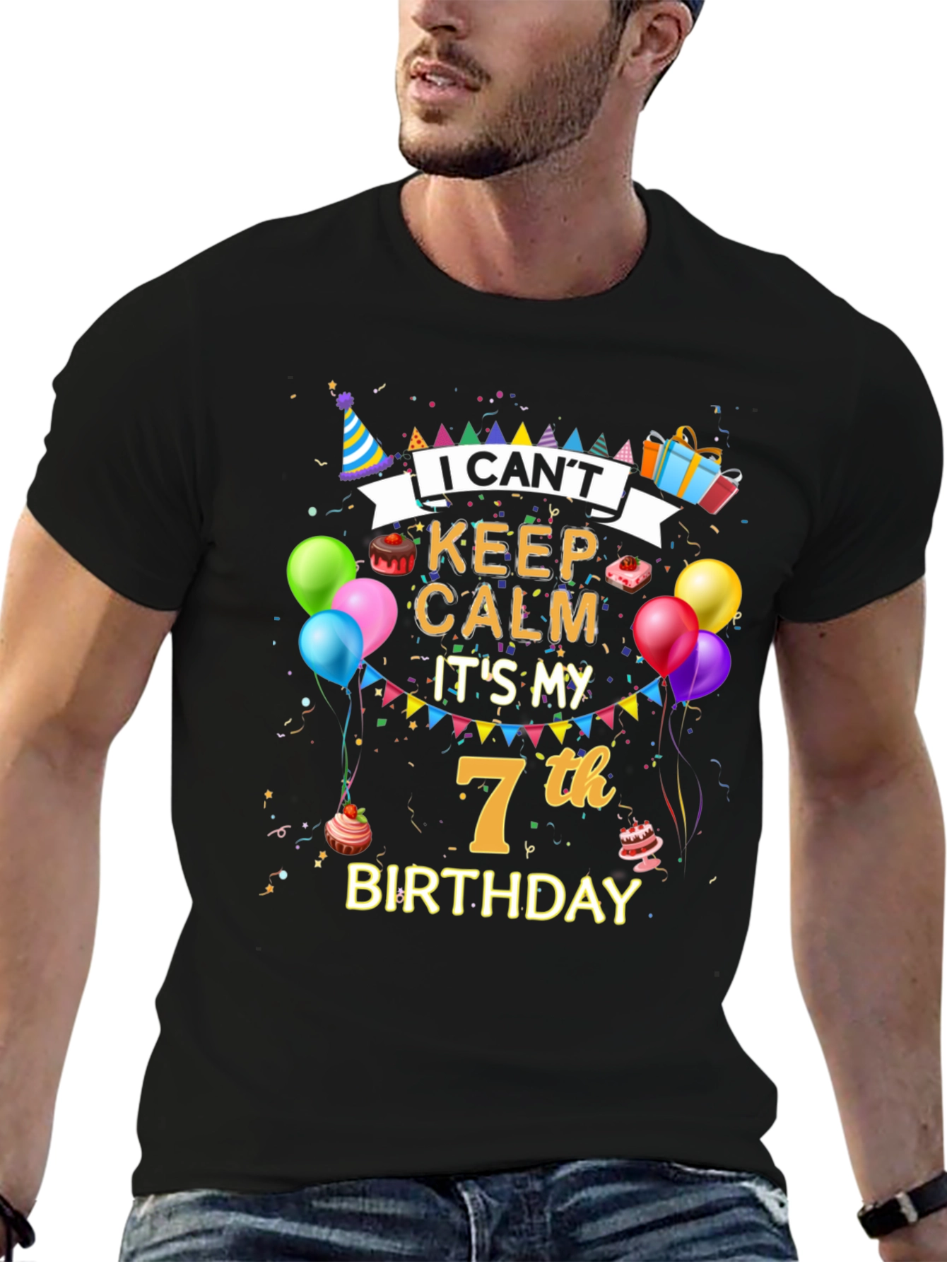 I Cant Keep Calm Its My 7th Birthday T-Shirt
