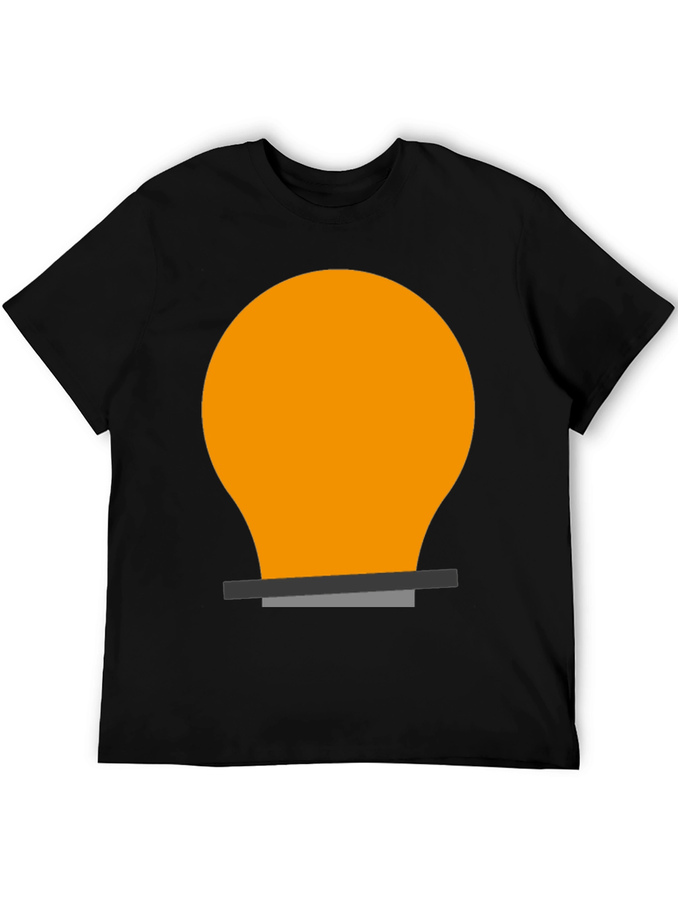 Light Bulb Graphic Tee - Black Cotton Blend