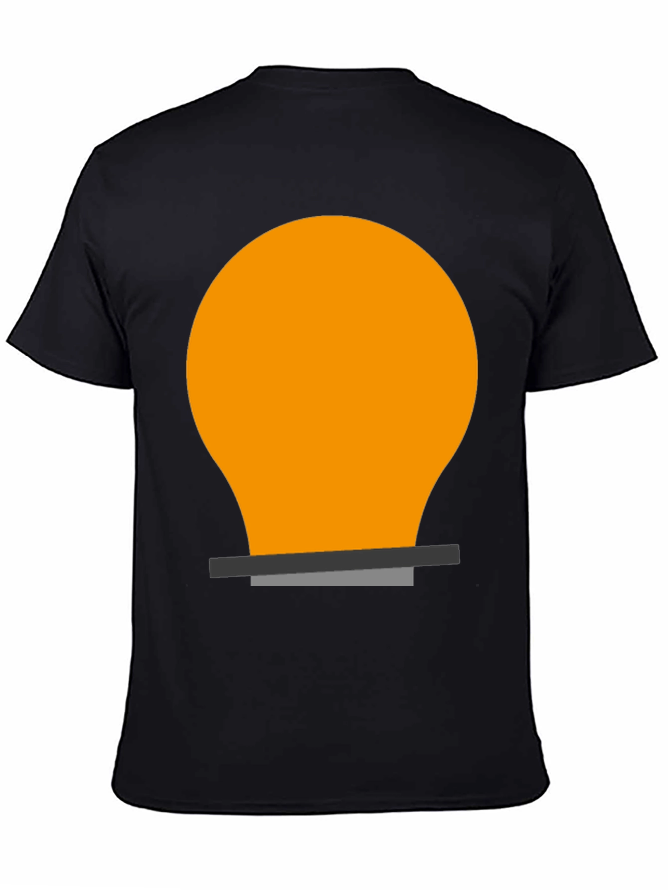 Light Bulb Graphic Tee - Black Cotton Blend