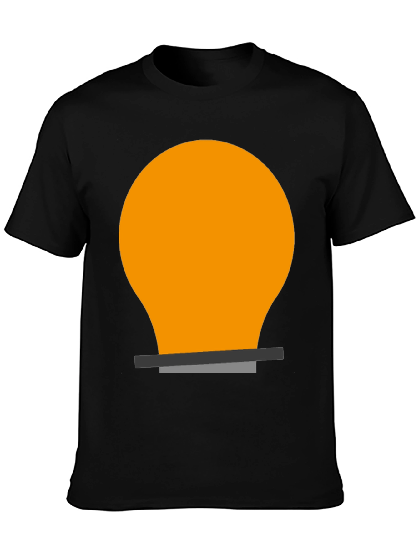 Light Bulb Graphic Tee - Black Cotton Blend