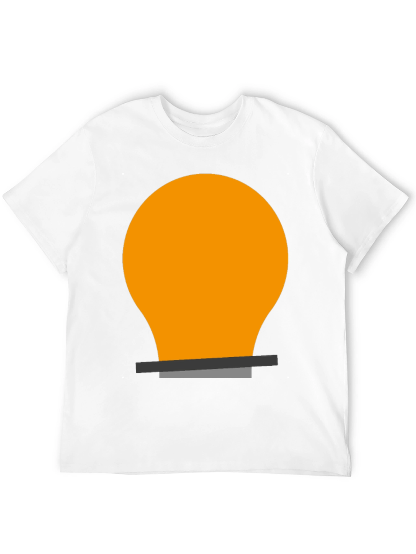 Light Bulb Graphic Tee - Black Cotton Blend