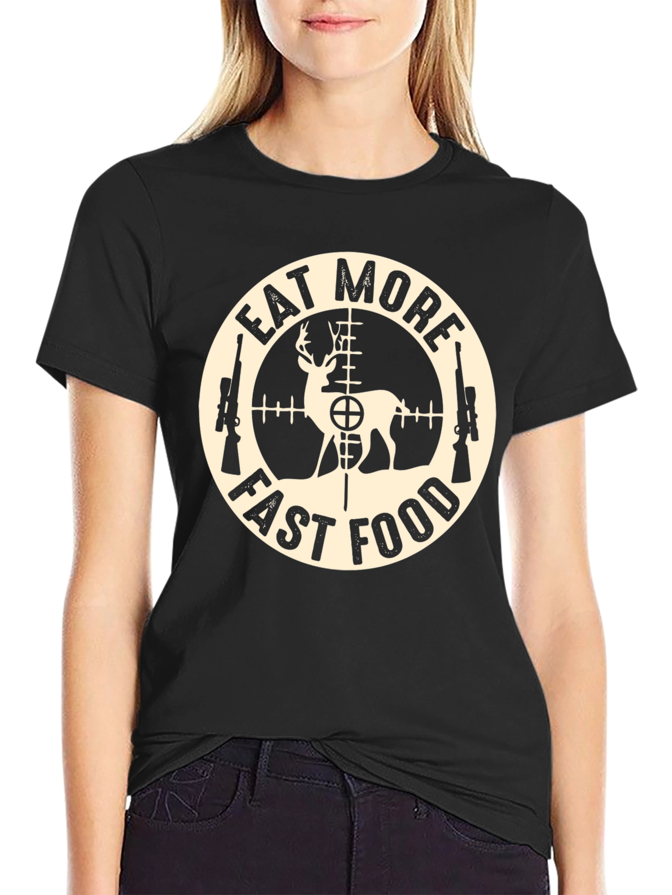 Eat More Fast Food Deer Hunting T-Shirt