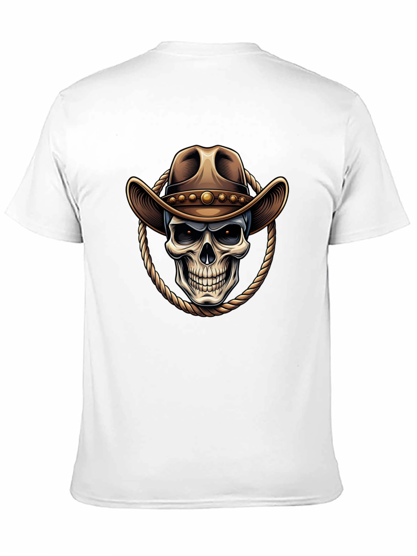 Cowboy Skull Graphic Tee - Western Style Shirt