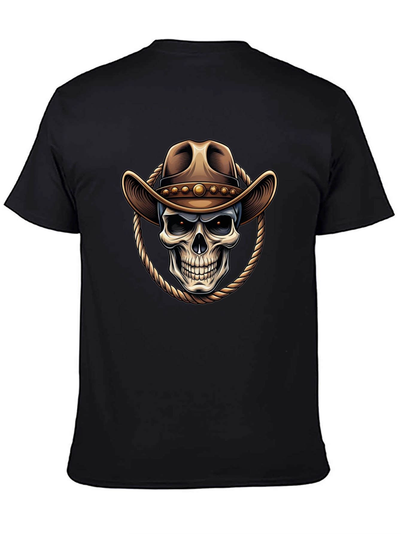 Cowboy Skull Graphic Tee - Western Style Shirt