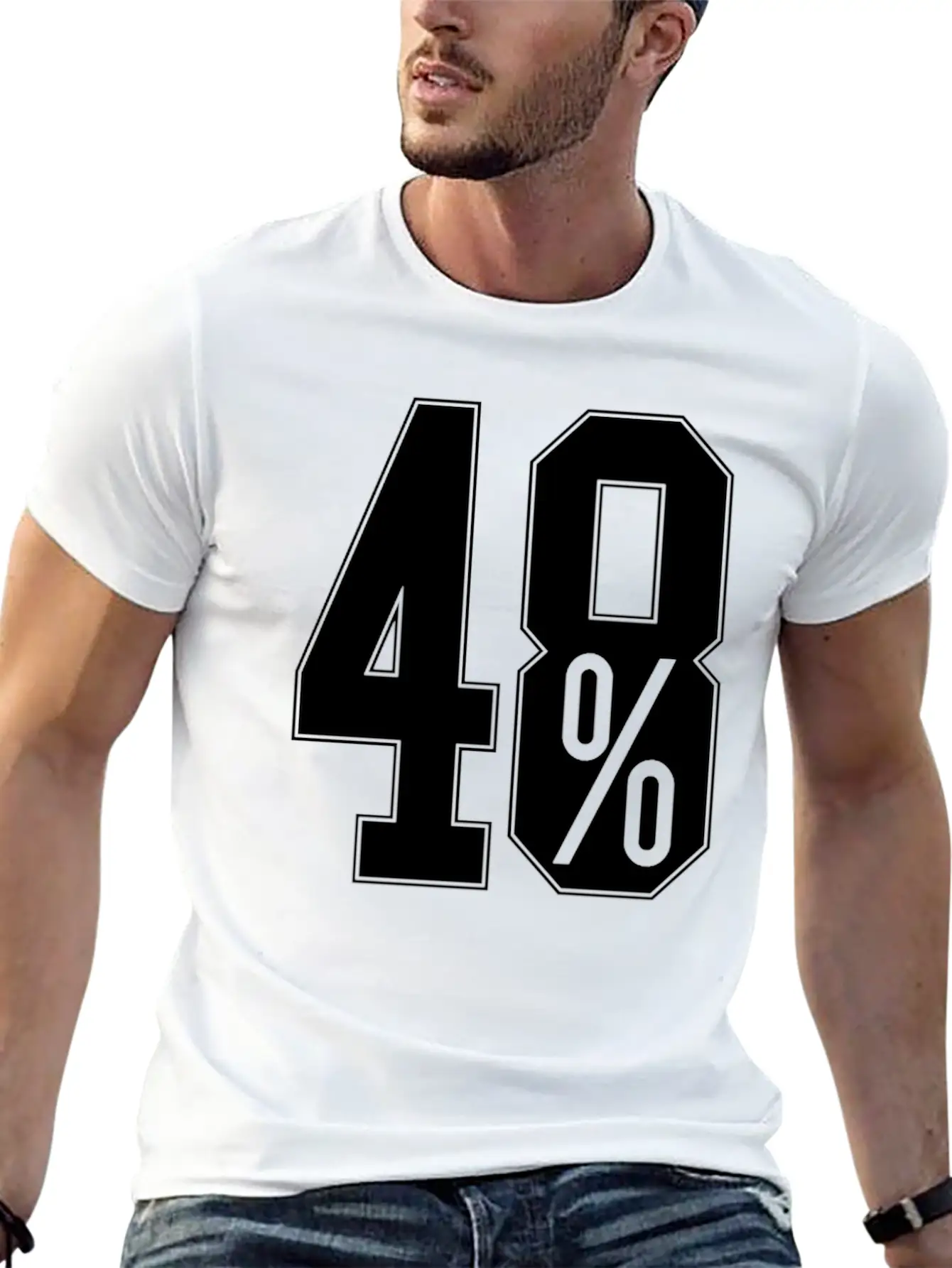 48 Percent EU Referendum Unisex Casual T-Shirt – Clean Design For Daily Comfort