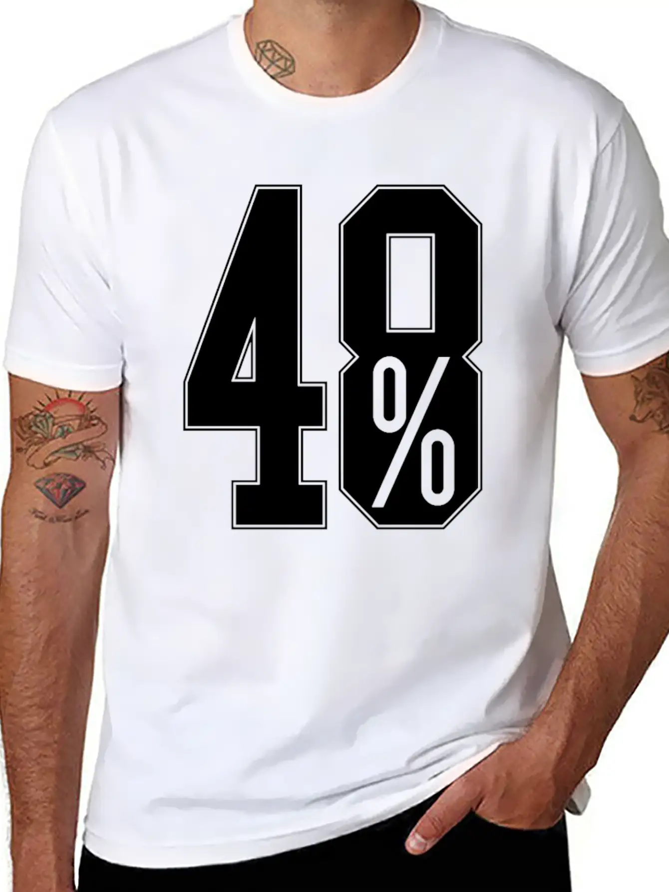 48 Percent EU Referendum Unisex Casual T-Shirt – Clean Design For Daily Comfort