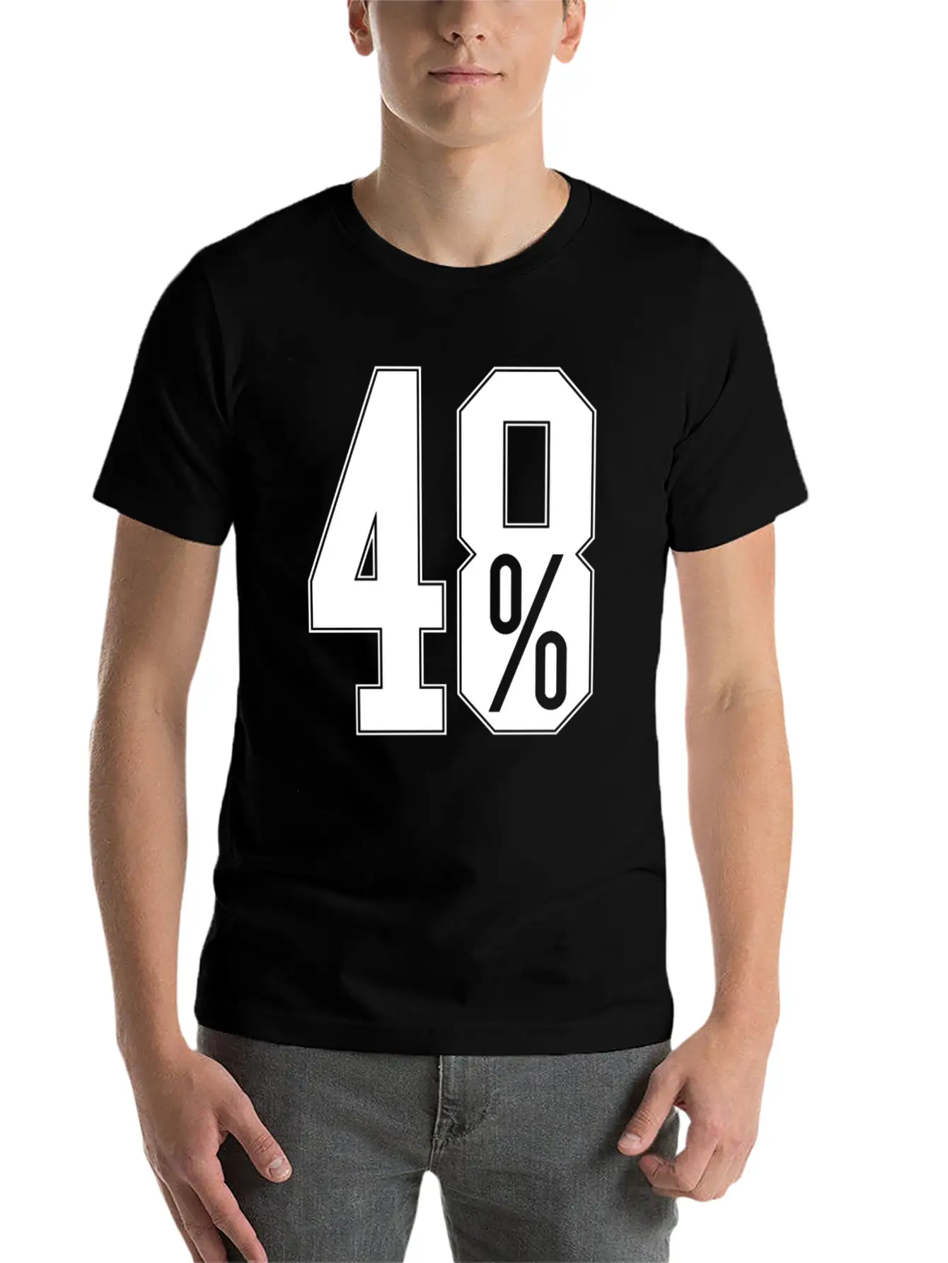 48 Percent EU Referendum Unisex Casual T-Shirt – Clean Design For Daily Comfort