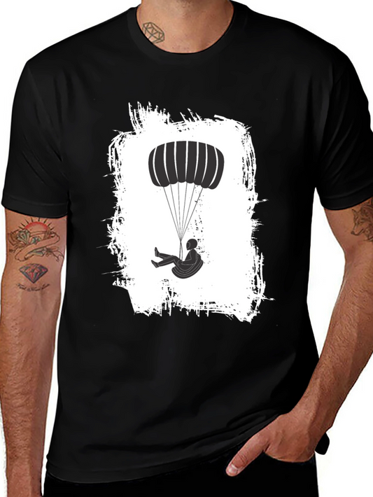 Paragliding T-Shirt - Black Graphic Tee