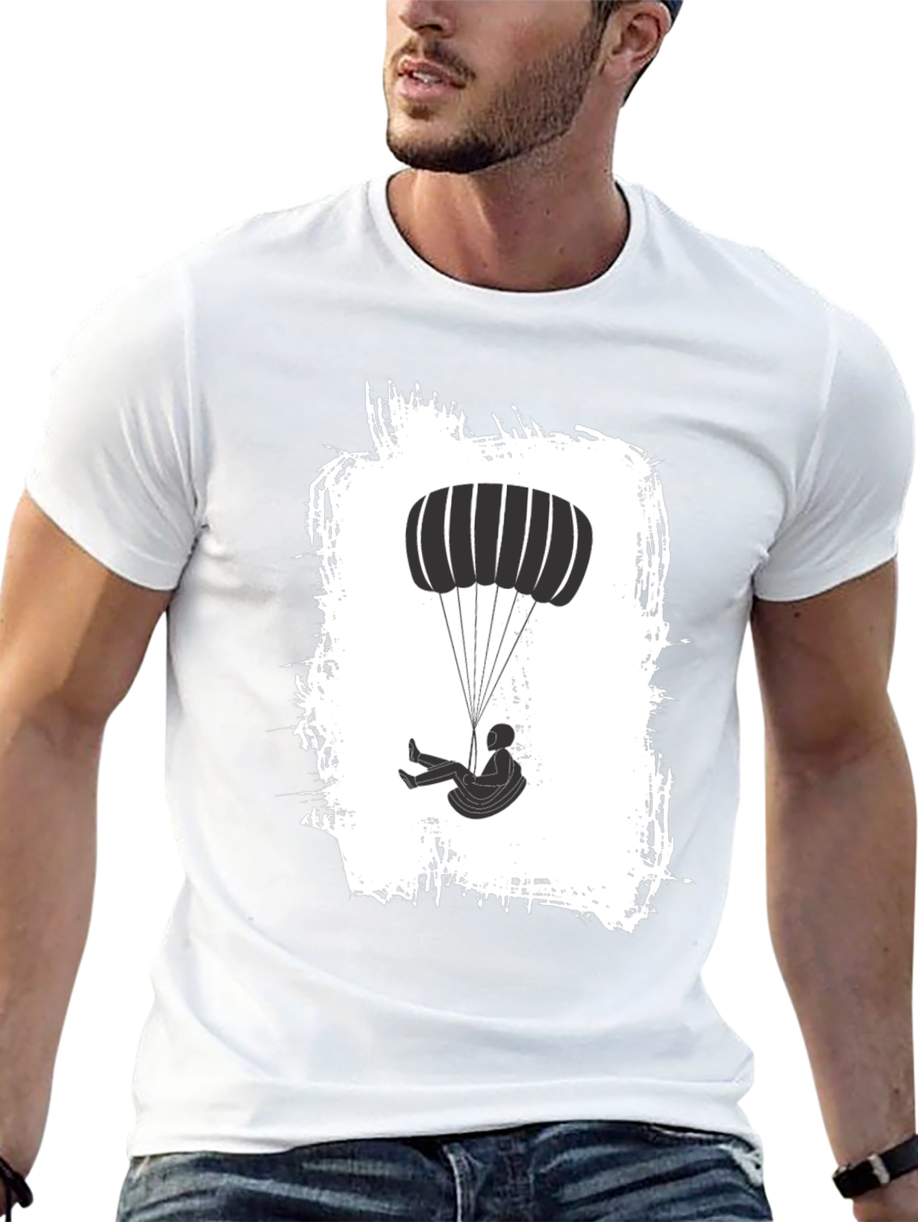 Paragliding T-Shirt - Black Graphic Tee