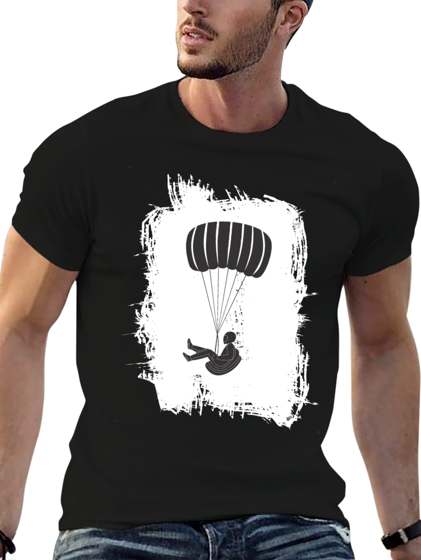 Paragliding T-Shirt - Black Graphic Tee