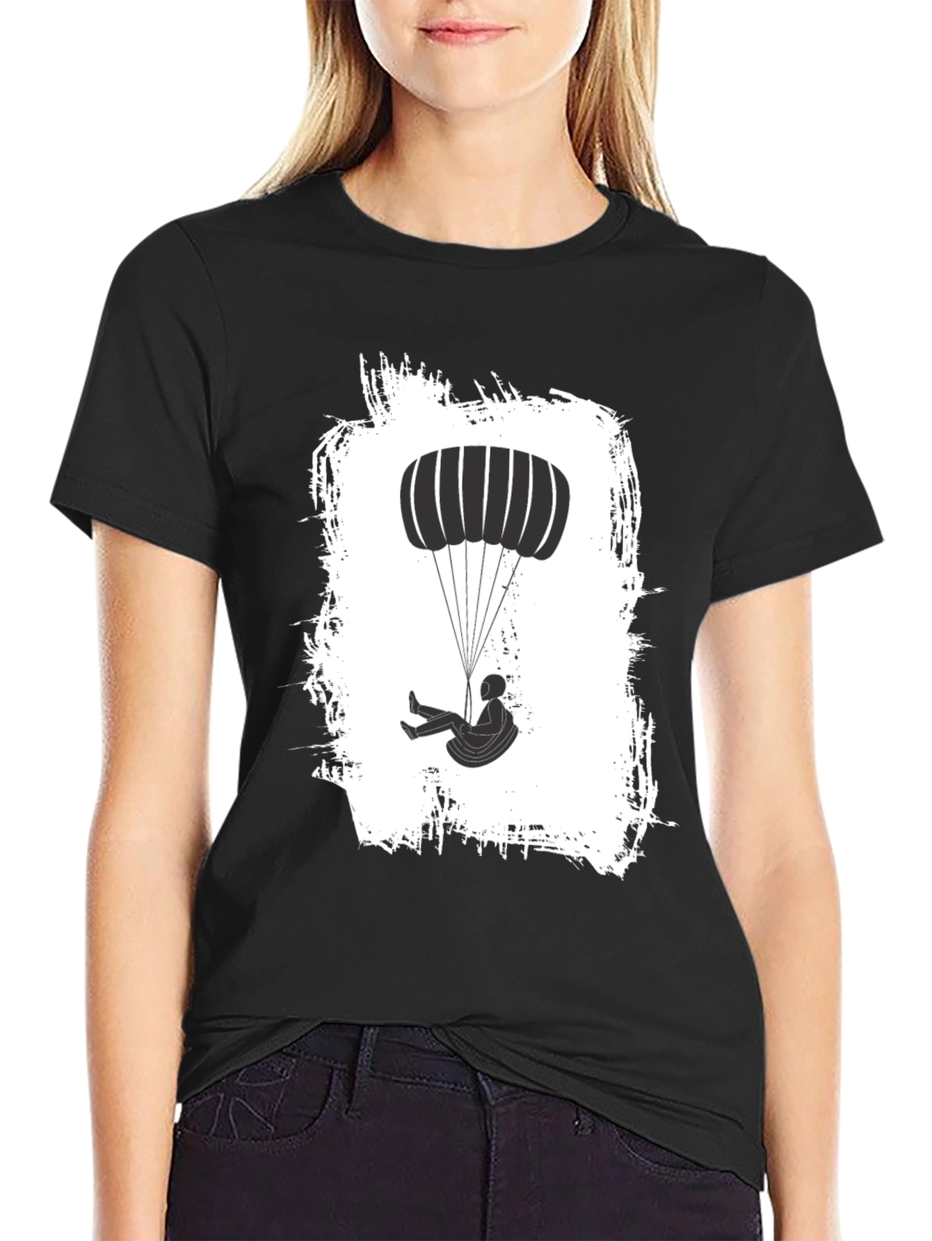 Paragliding T-Shirt - Black Graphic Tee