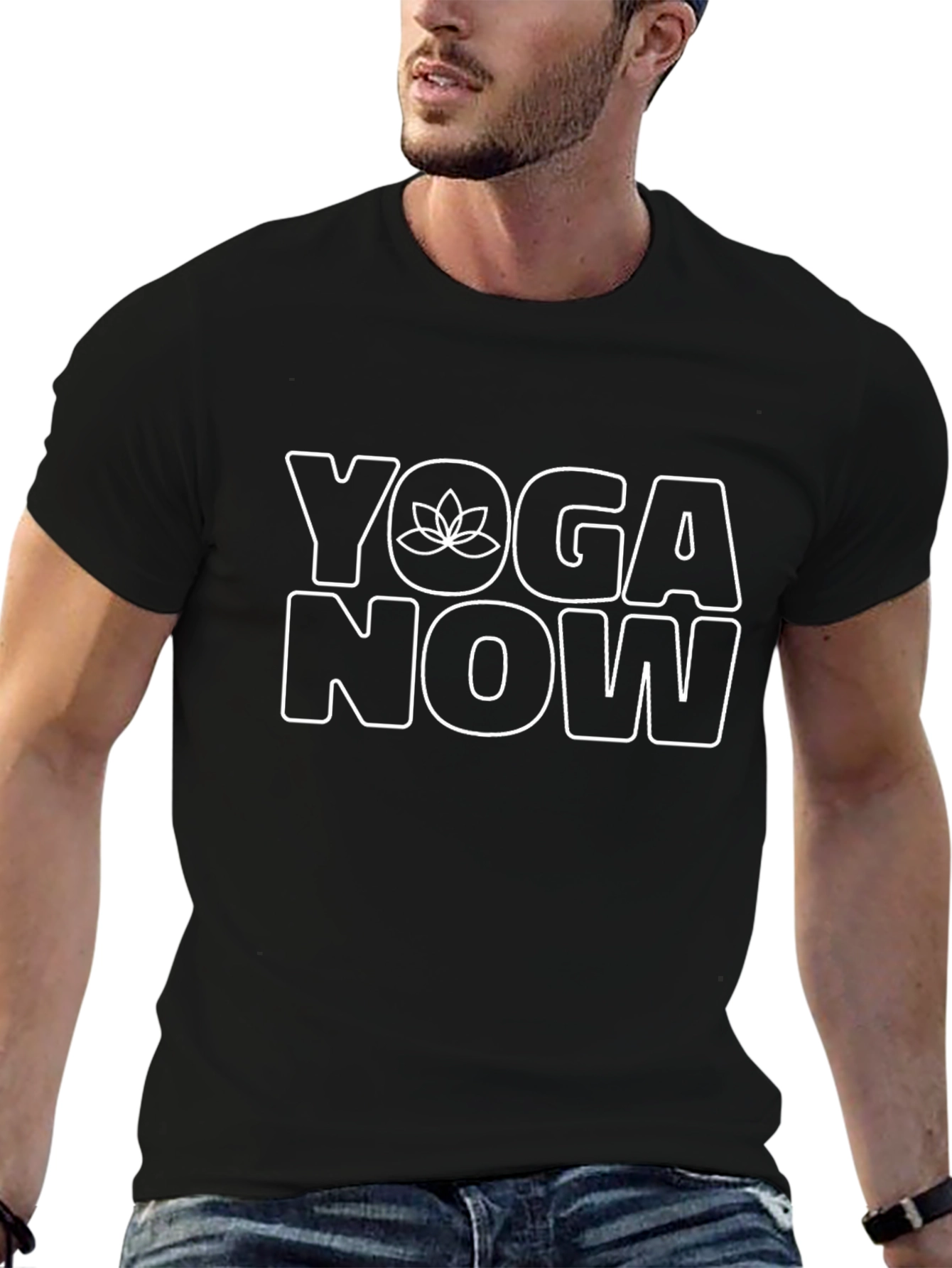 Yoga Now Graphic Tee - Black