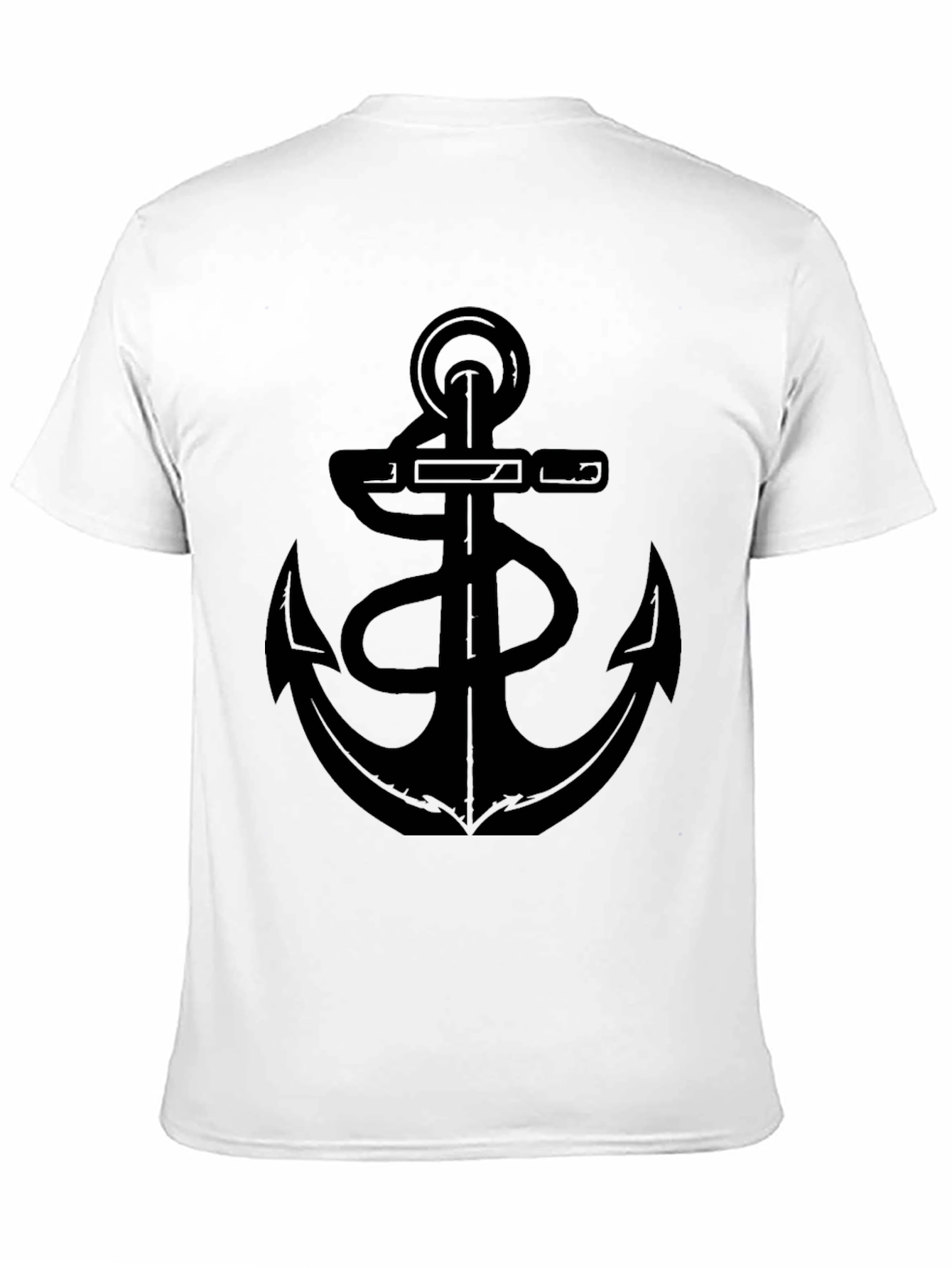 Mens Black Anchor Graphic T-Shirt