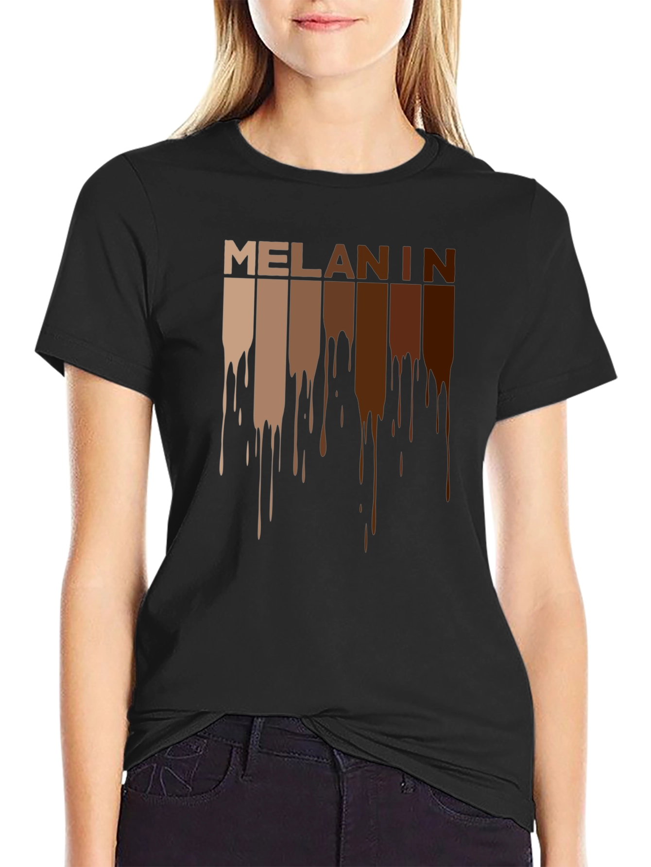 Melanin Drip Graphic Tee - Black Pride T-Shirt