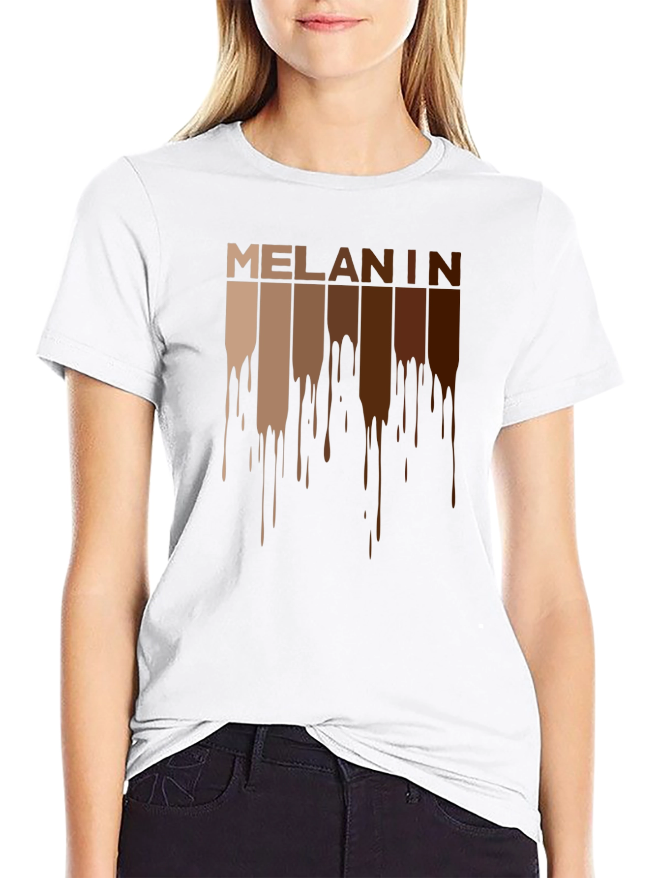 Melanin Drip Graphic Tee - Black Pride T-Shirt