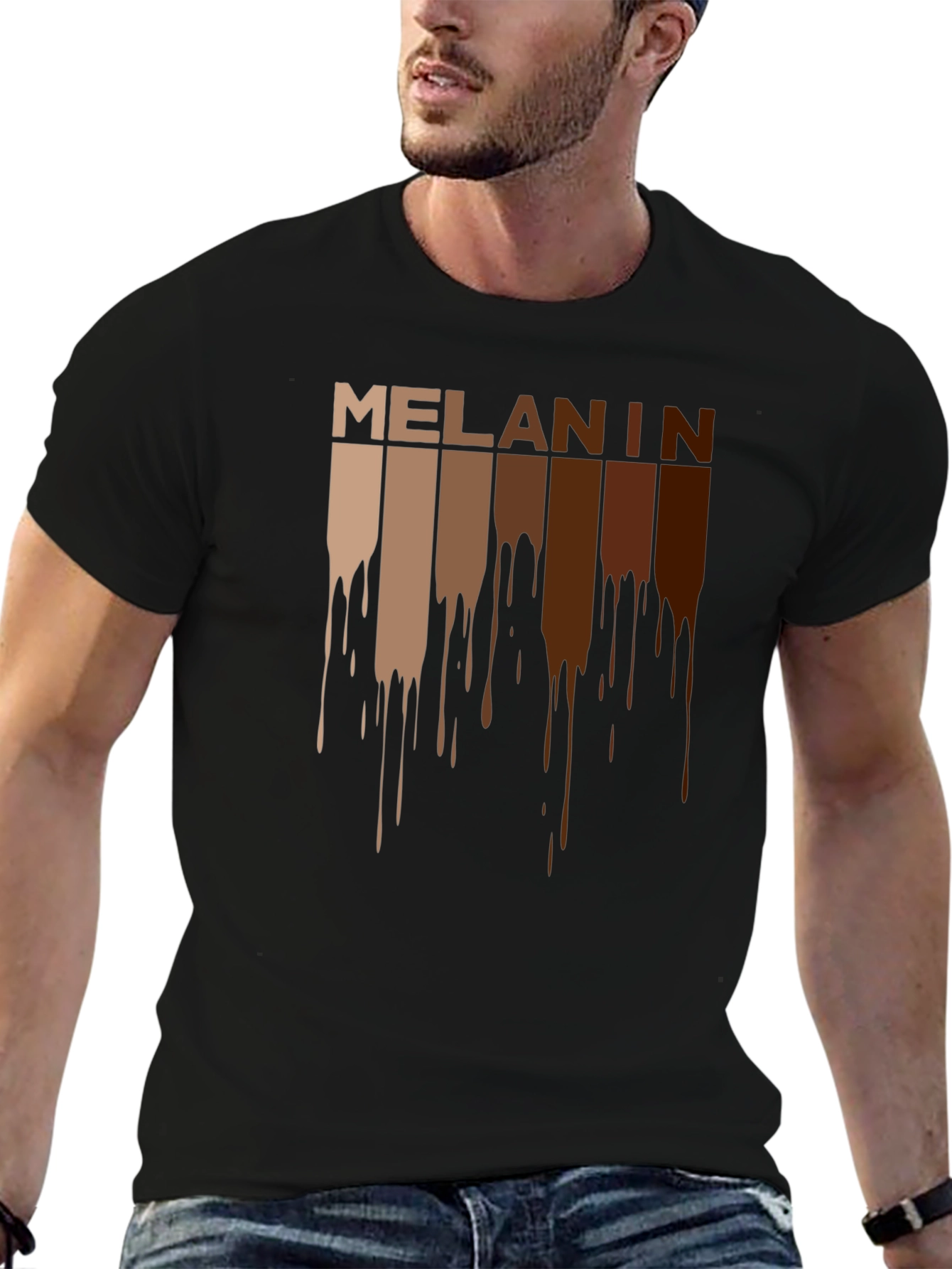 Melanin Drip Graphic Tee - Black Pride T-Shirt