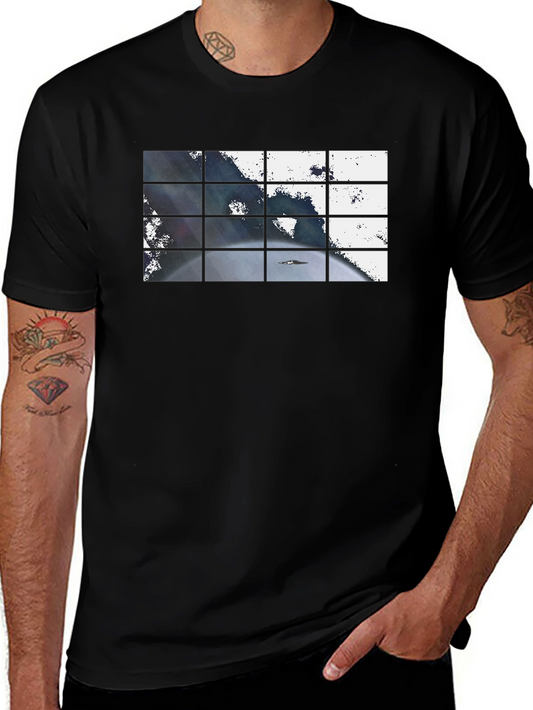 Abstract Grid Graphic T-Shirt