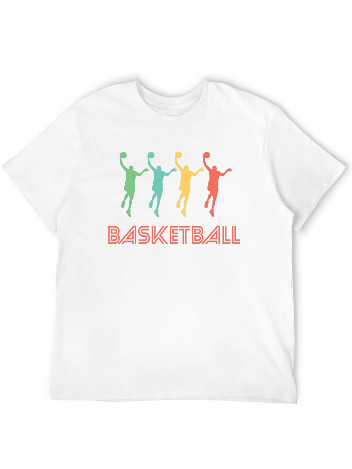 Basketball Silhouette Graphic T-Shirt - Retro Style