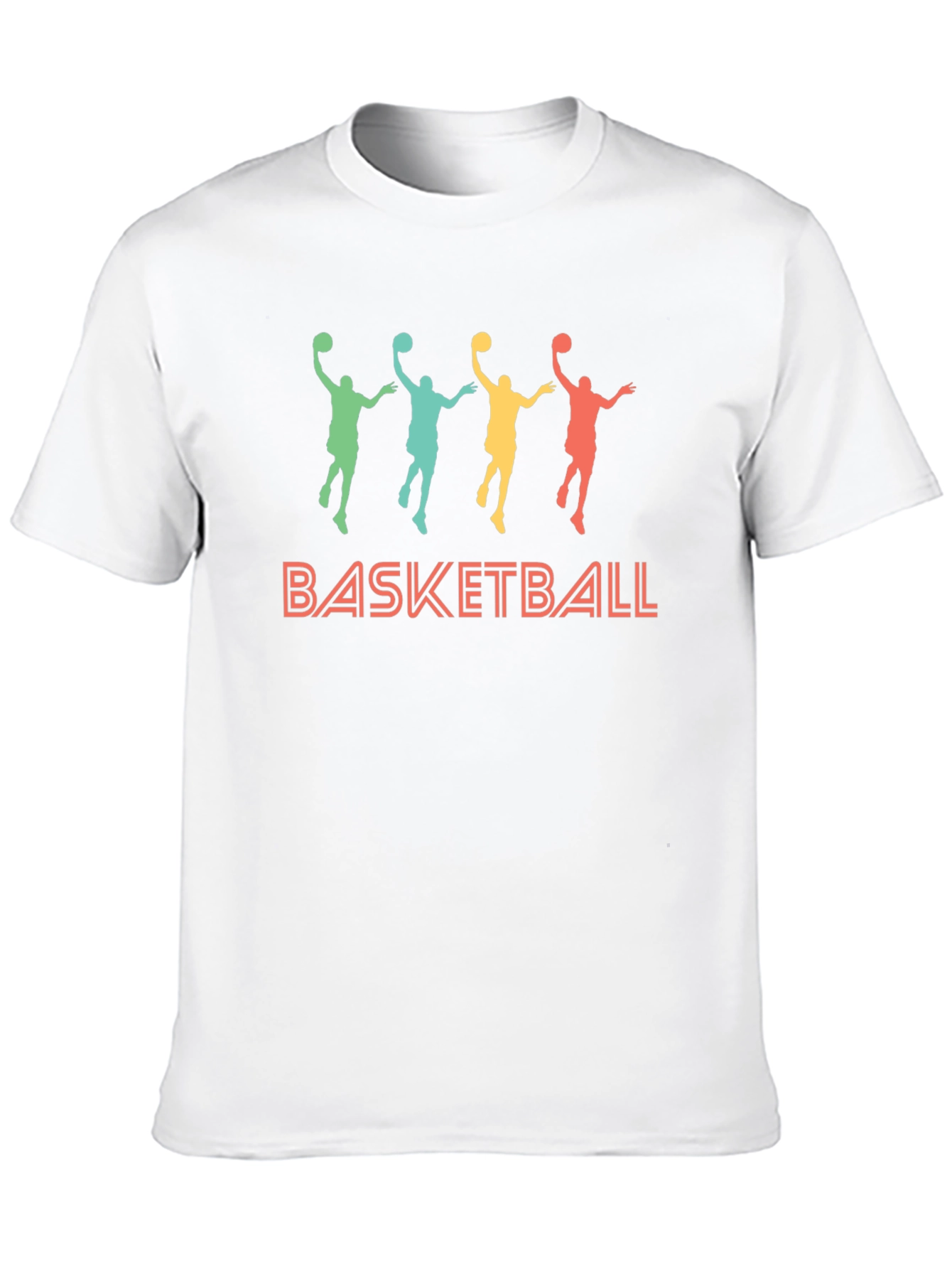 Basketball Silhouette Graphic T-Shirt - Retro Style
