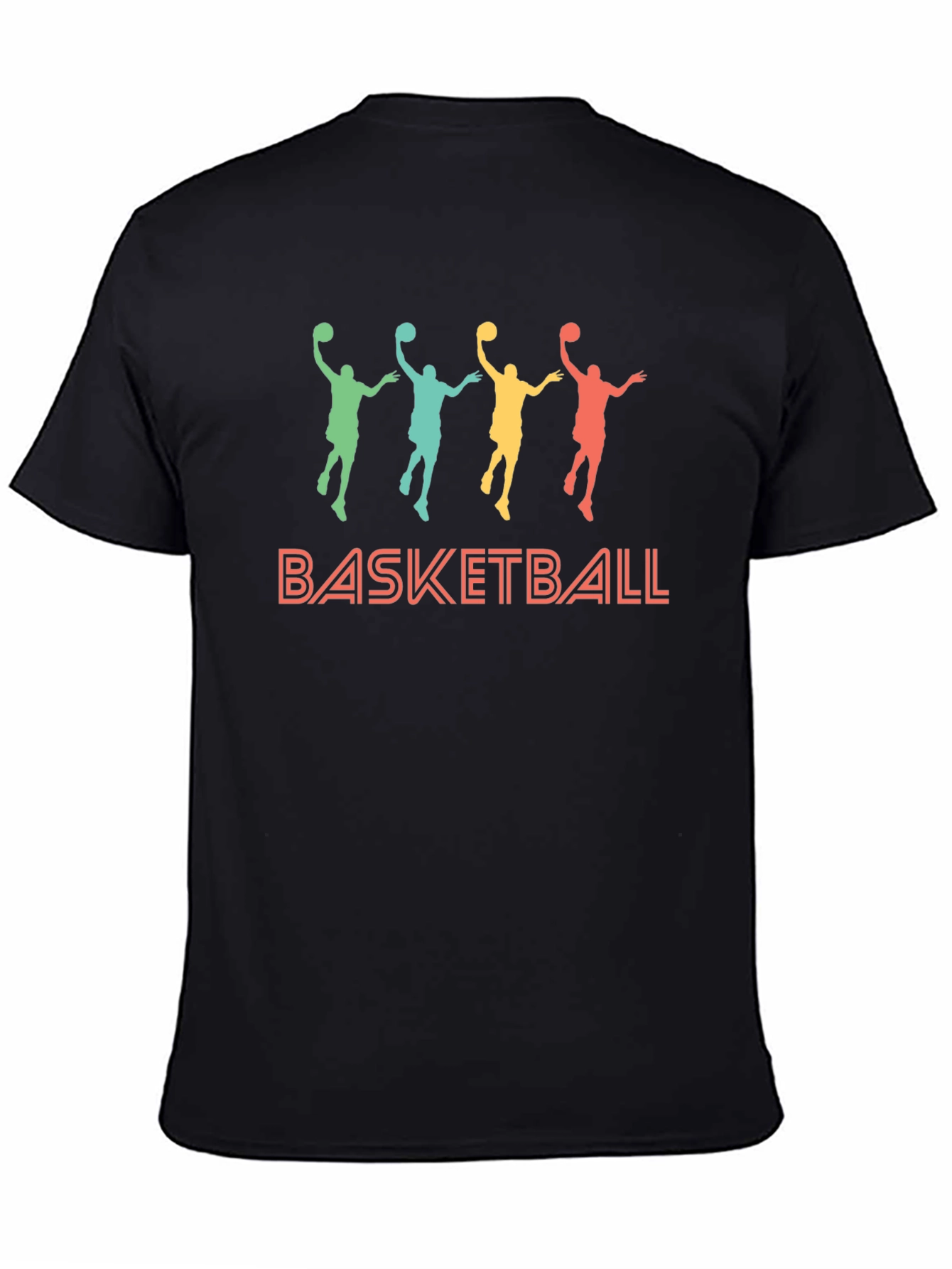 Basketball Silhouette Graphic T-Shirt - Retro Style