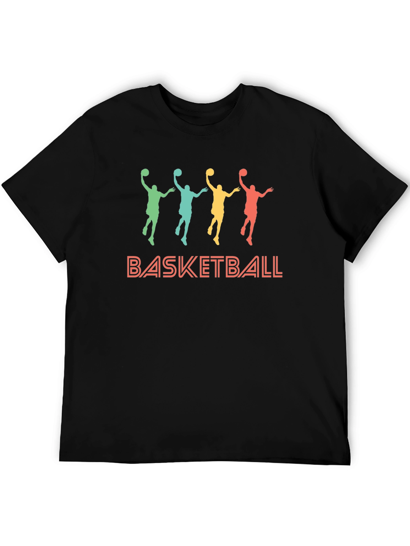 Basketball Silhouette Graphic T-Shirt - Retro Style